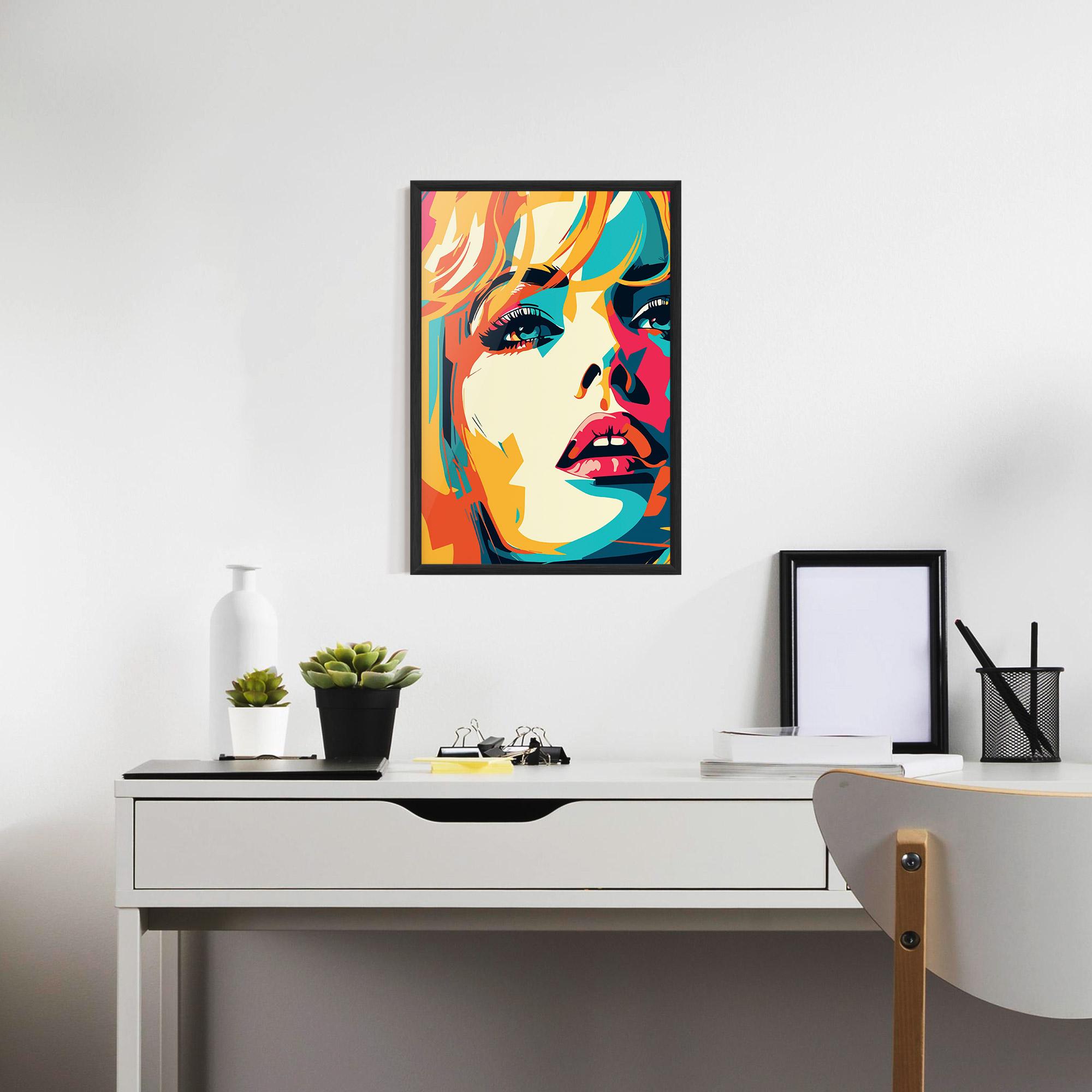 Poster Înrămat Blonde Girl Portrait mockup 7