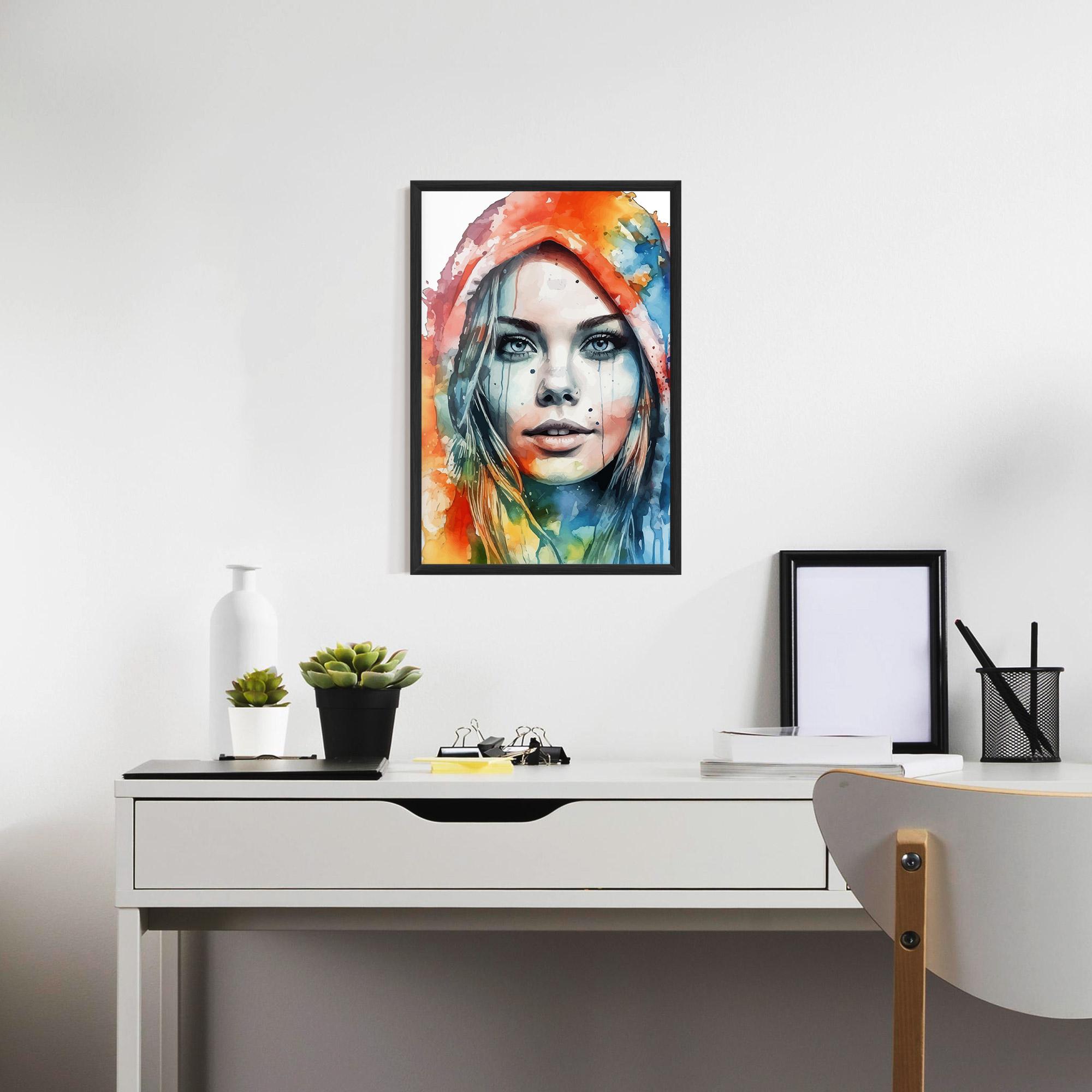 Poster Înrămat Colorful Portrait Art mockup 7