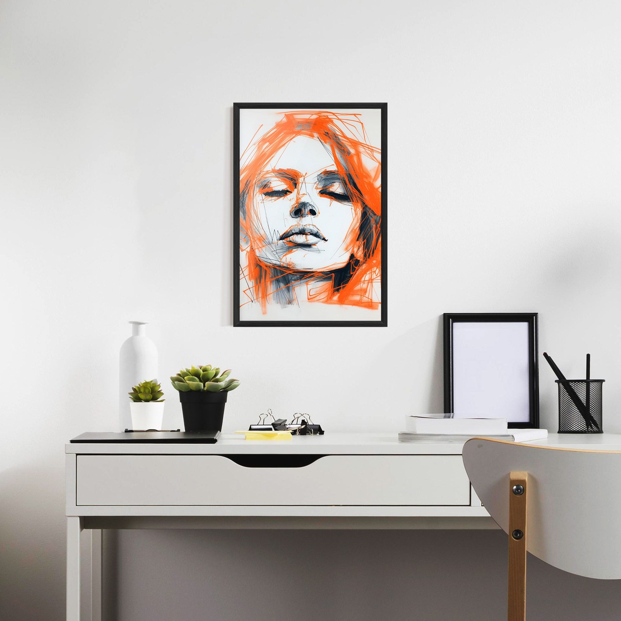 Orange Ink Drawing mockup 7