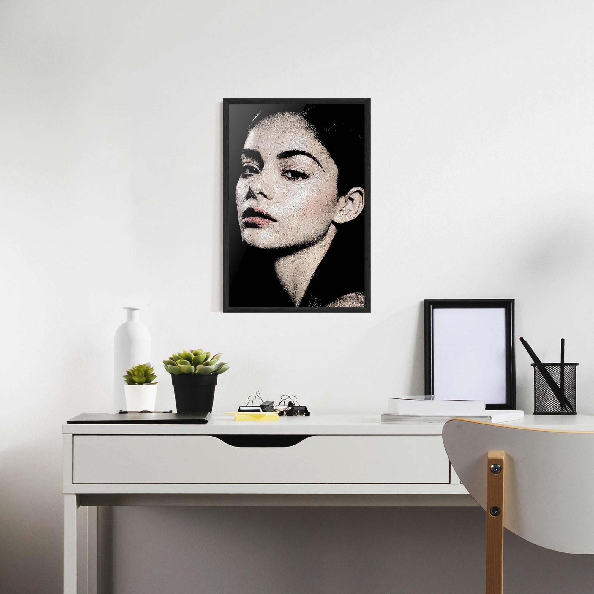 Poster Înrămat Pretty Portrait Girl mockup 7