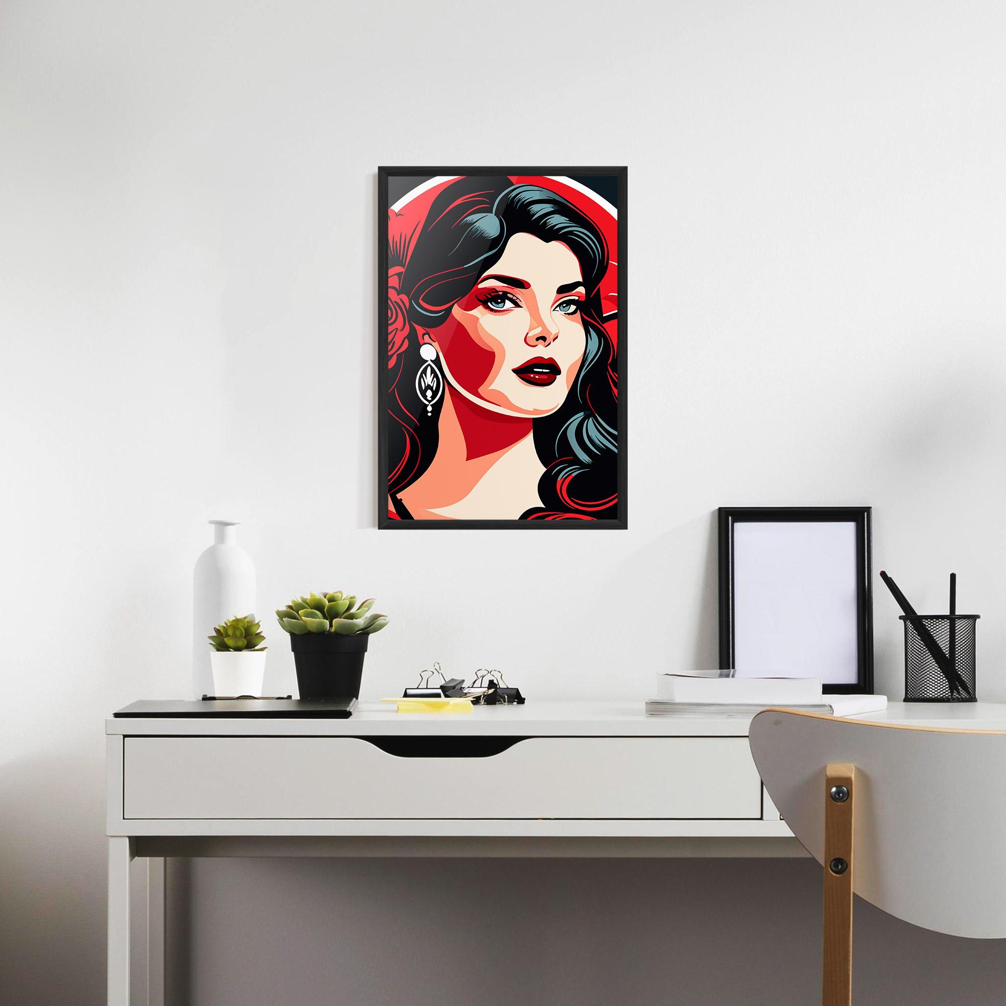 Poster Înrămat Red Light Portrait mockup 7