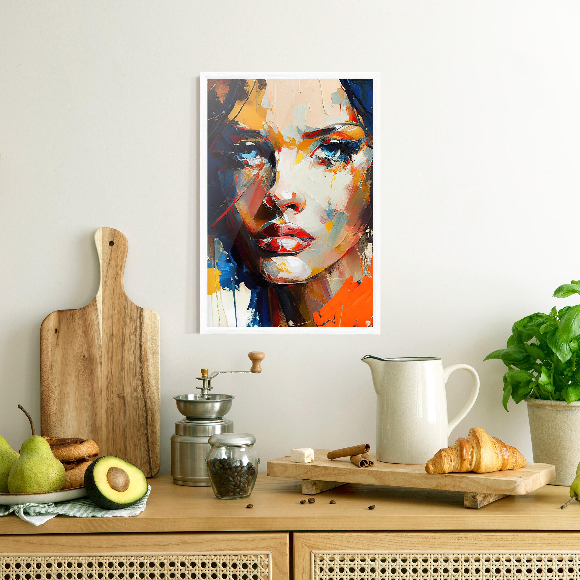 Poster Înrămat Beautiful Brunette Woman mockup 8