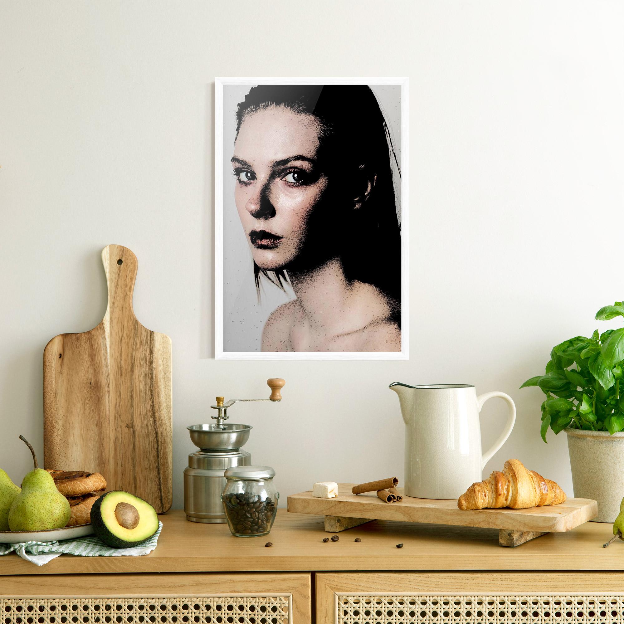 Poster Înrămat Big Eyes Portrait mockup 8