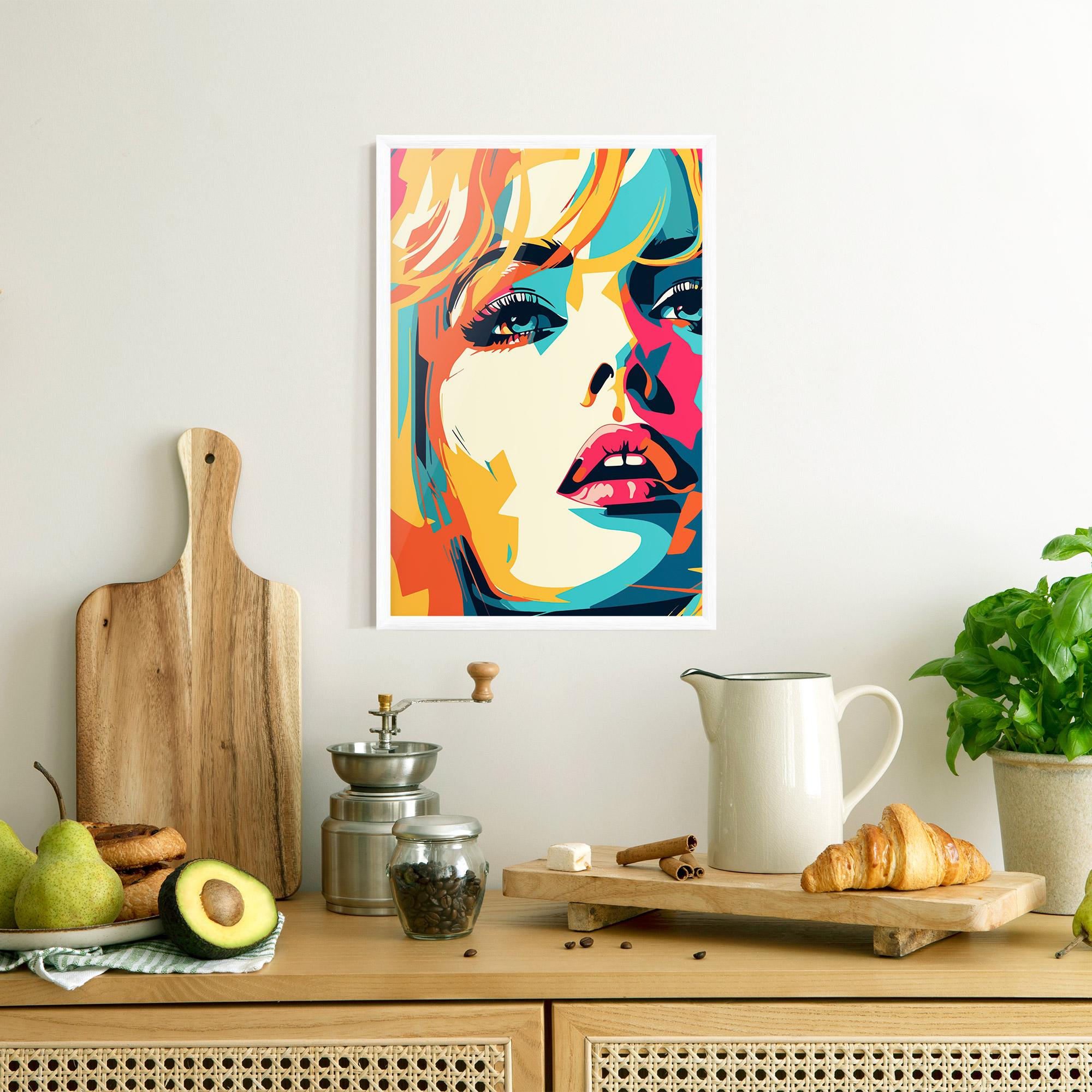 Poster Înrămat Blonde Girl Portrait mockup 8