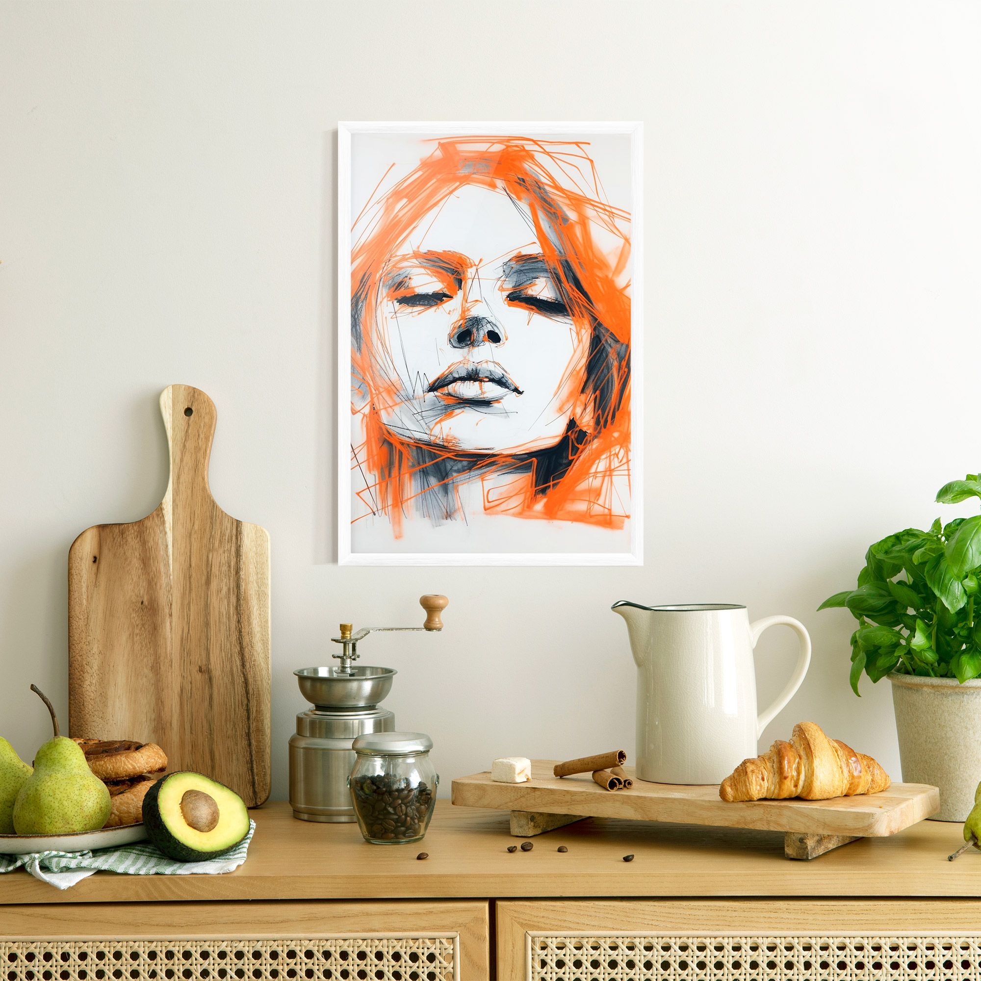 Orange Ink Drawing mockup 8
