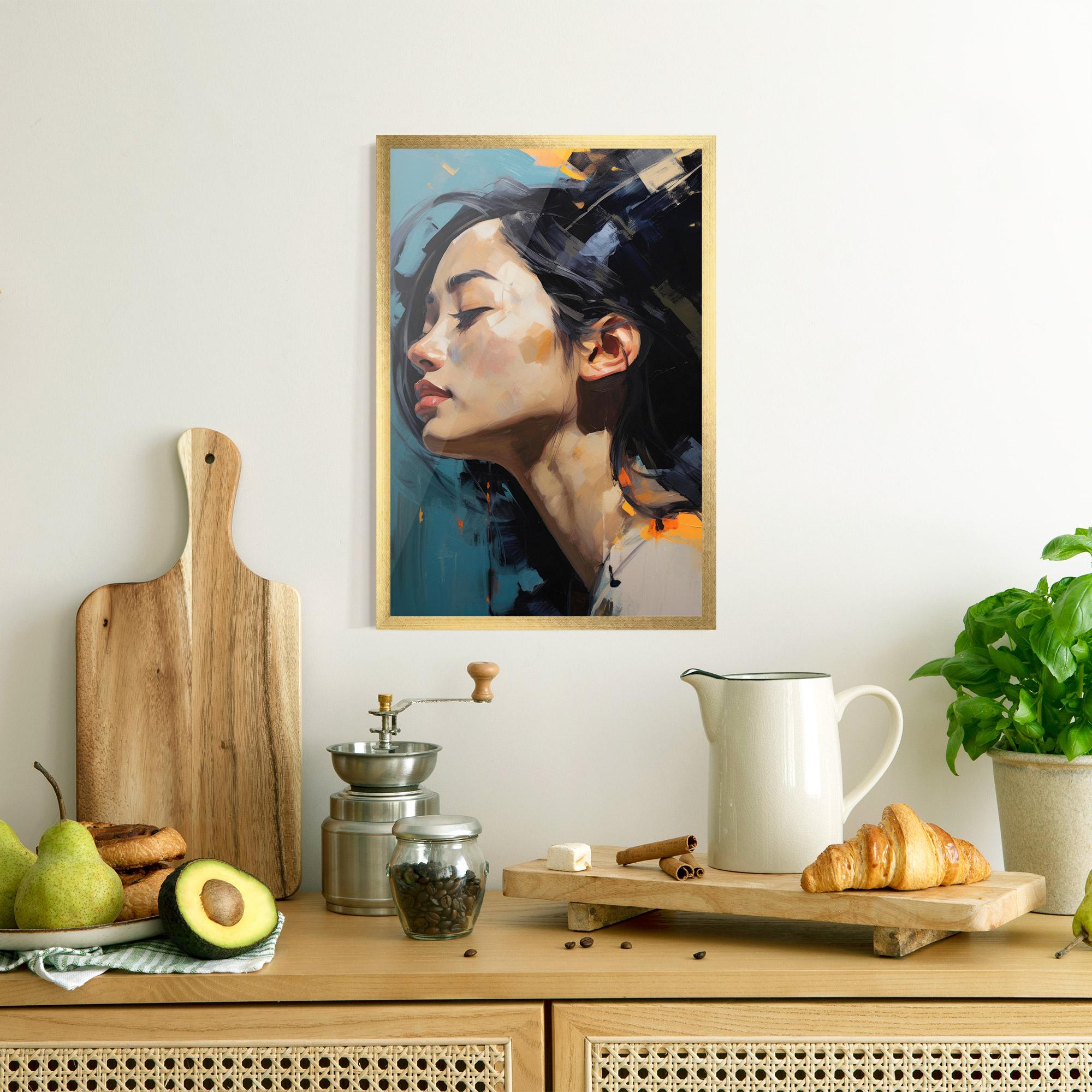 Poster Înrămat Acrylic Asian Portrait mockup 8