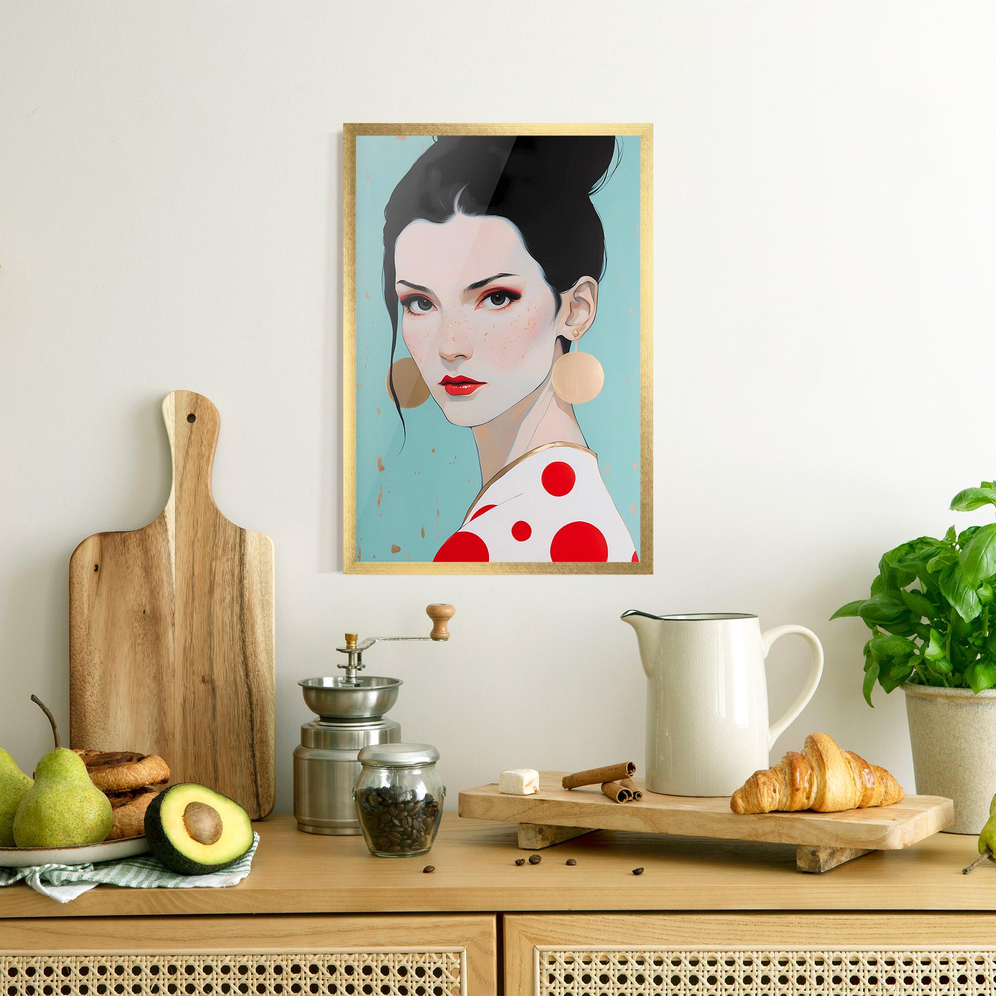 Poster Înrămat Asian Style Portrait mockup 8