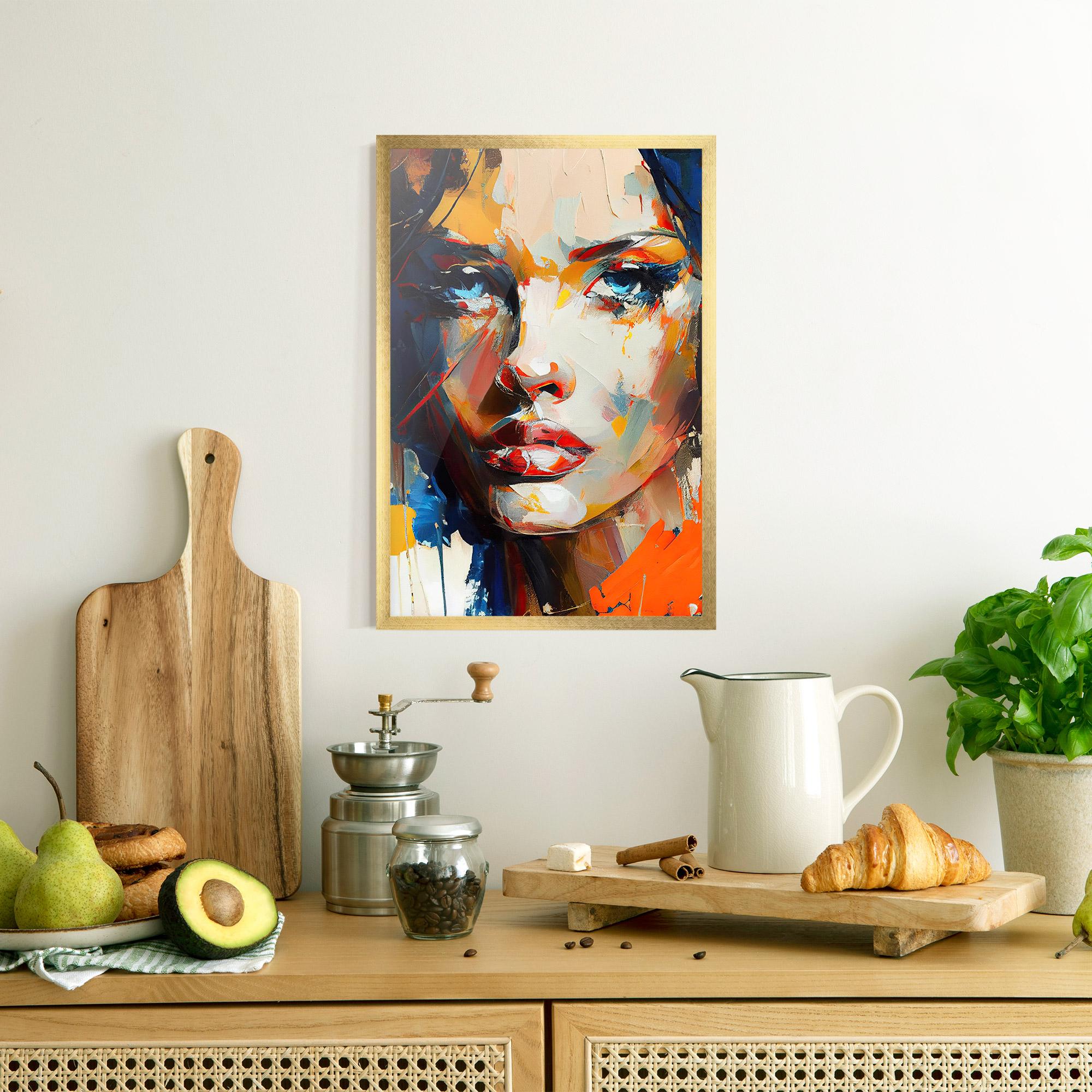 Poster Înrămat Beautiful Brunette Woman mockup 8