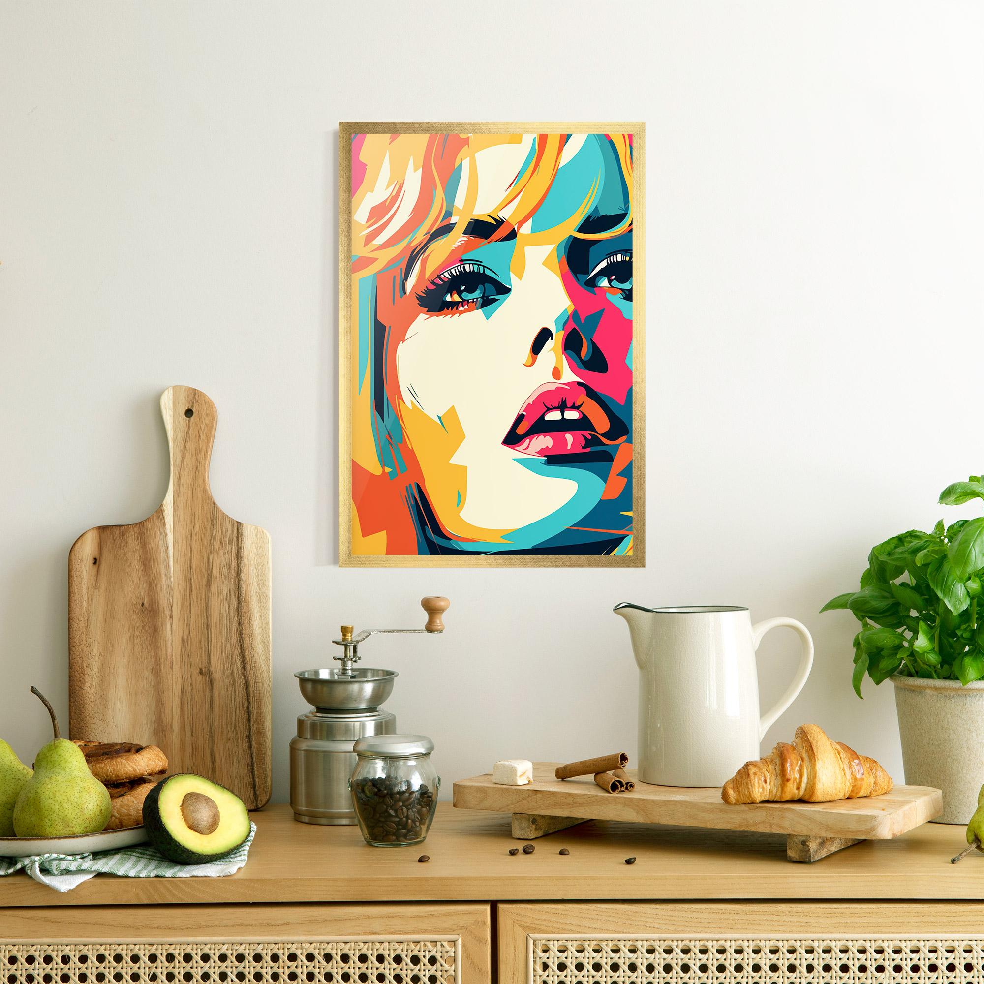 Poster Înrămat Blonde Girl Portrait mockup 8