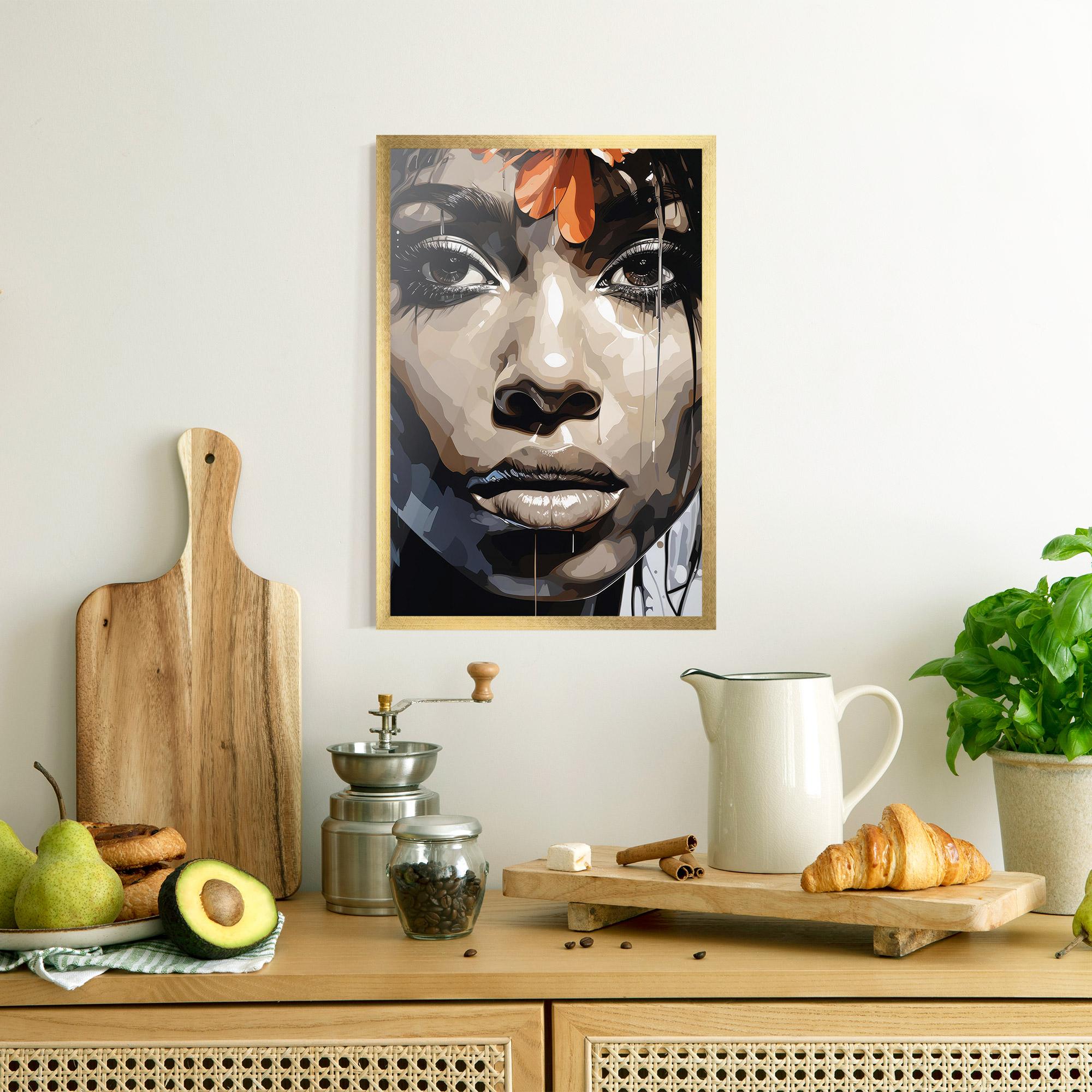 Poster Înrămat Pretty Girl Portrait mockup 8