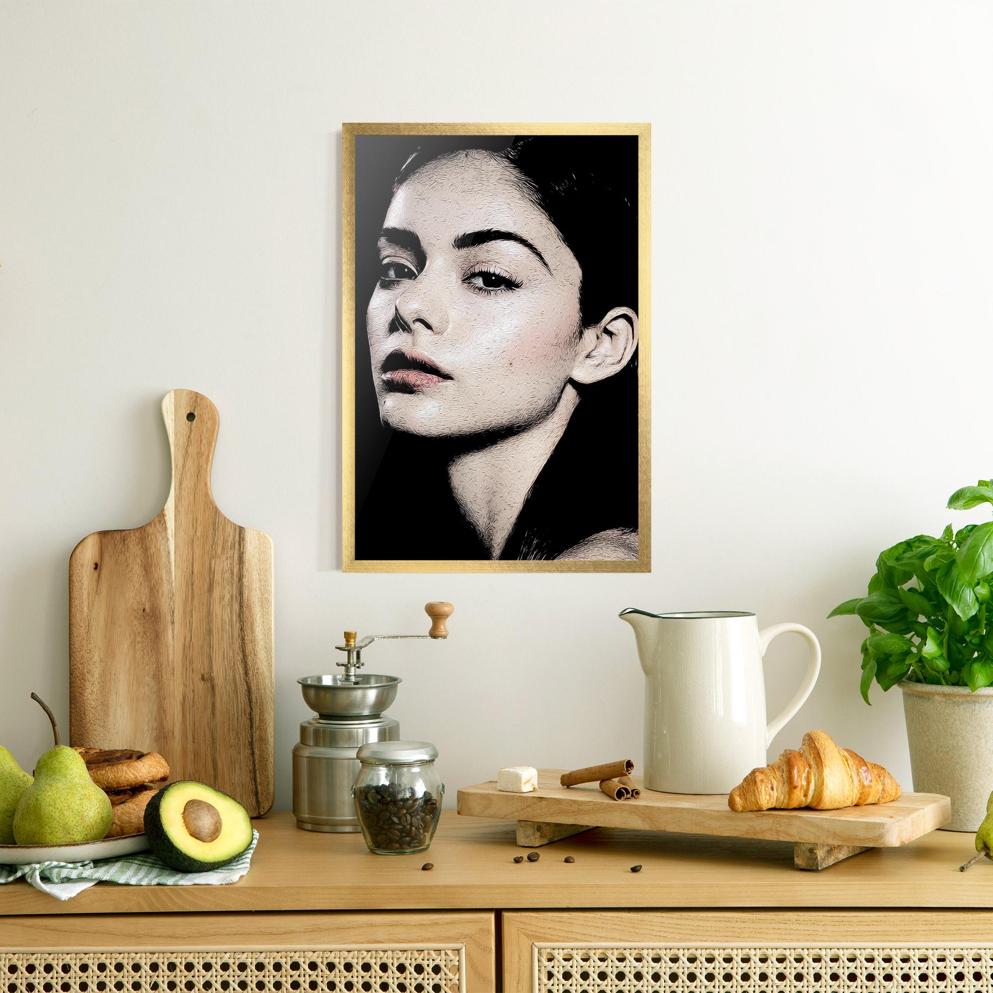 Poster Înrămat Pretty Portrait Girl mockup 8