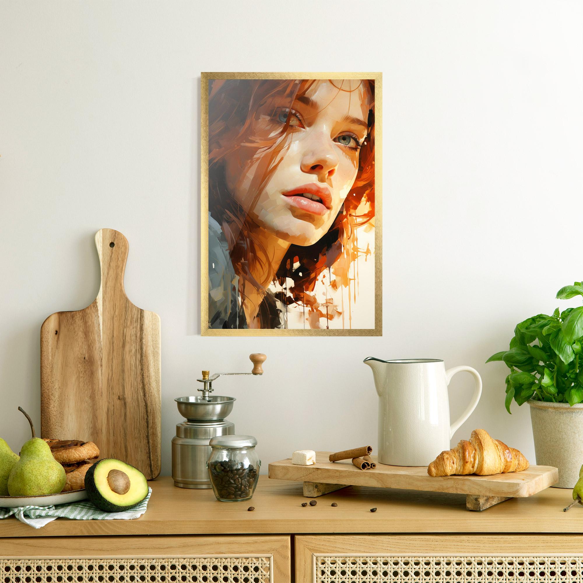 Poster Înrămat Pretty Woman Portrait mockup 8