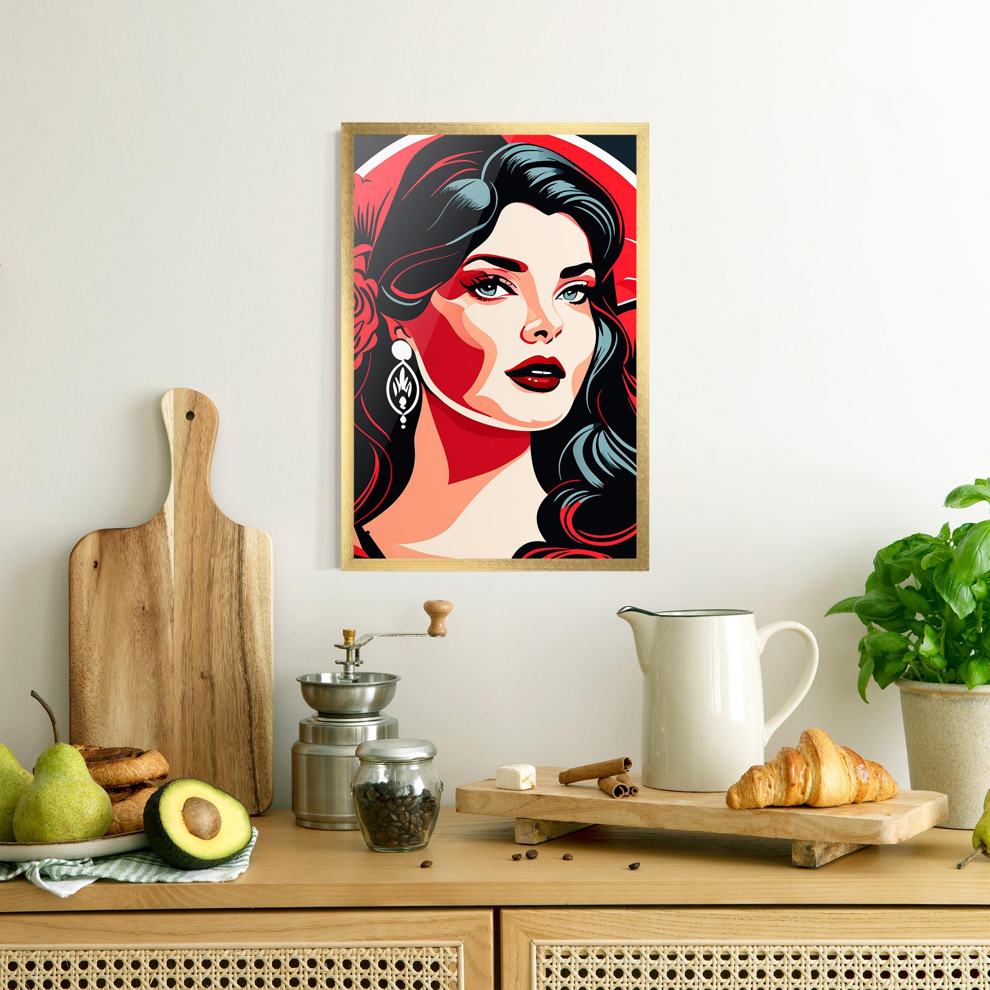 Poster Înrămat Red Light Portrait mockup 8