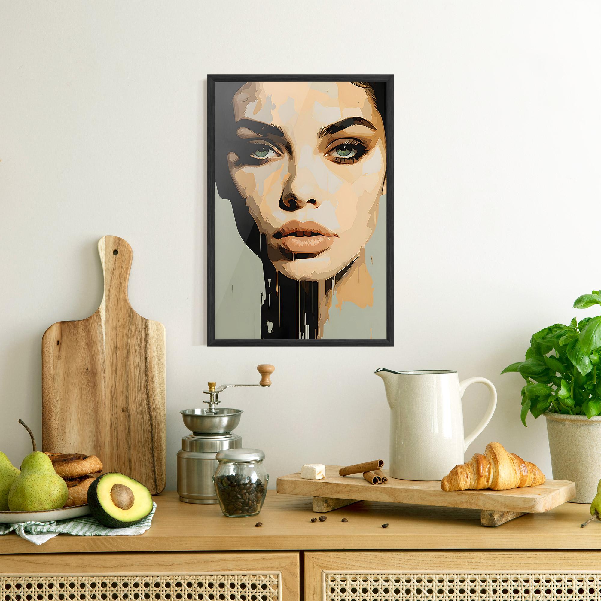 Poster Înrămat Apologetic Face mockup 8