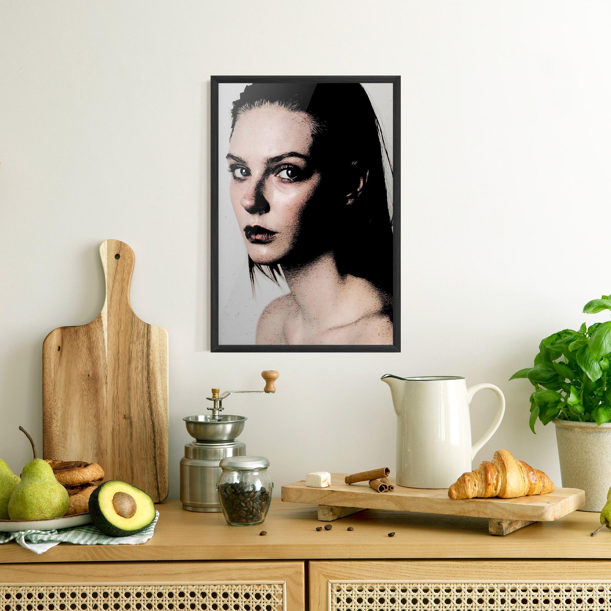 Poster Înrămat Big Eyes Portrait mockup 8