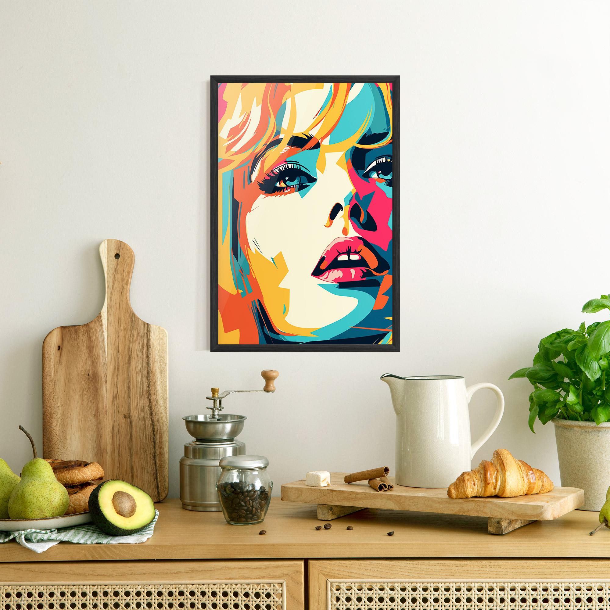 Poster Înrămat Blonde Girl Portrait mockup 8