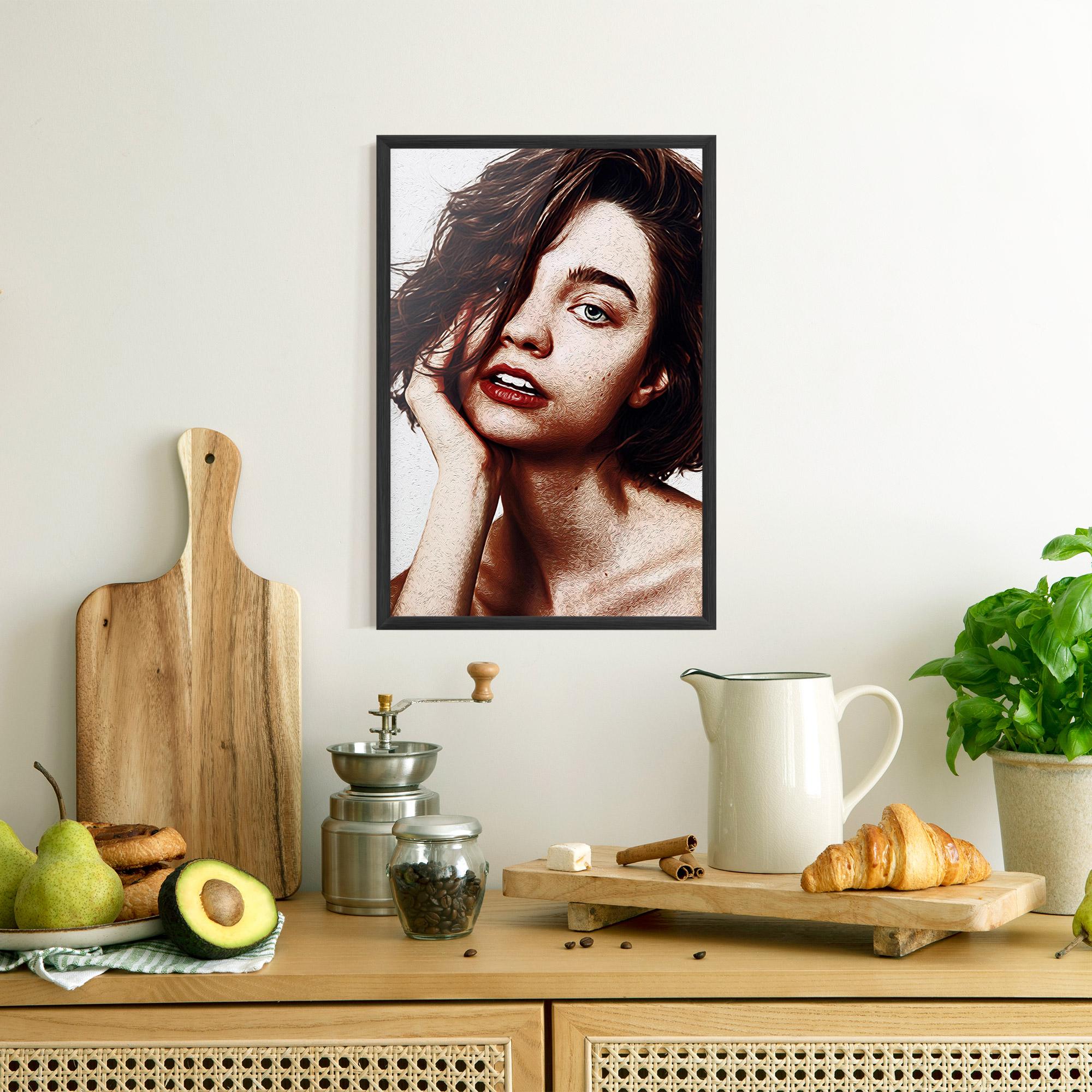 Poster Înrămat Grey Eye Portrait mockup 8