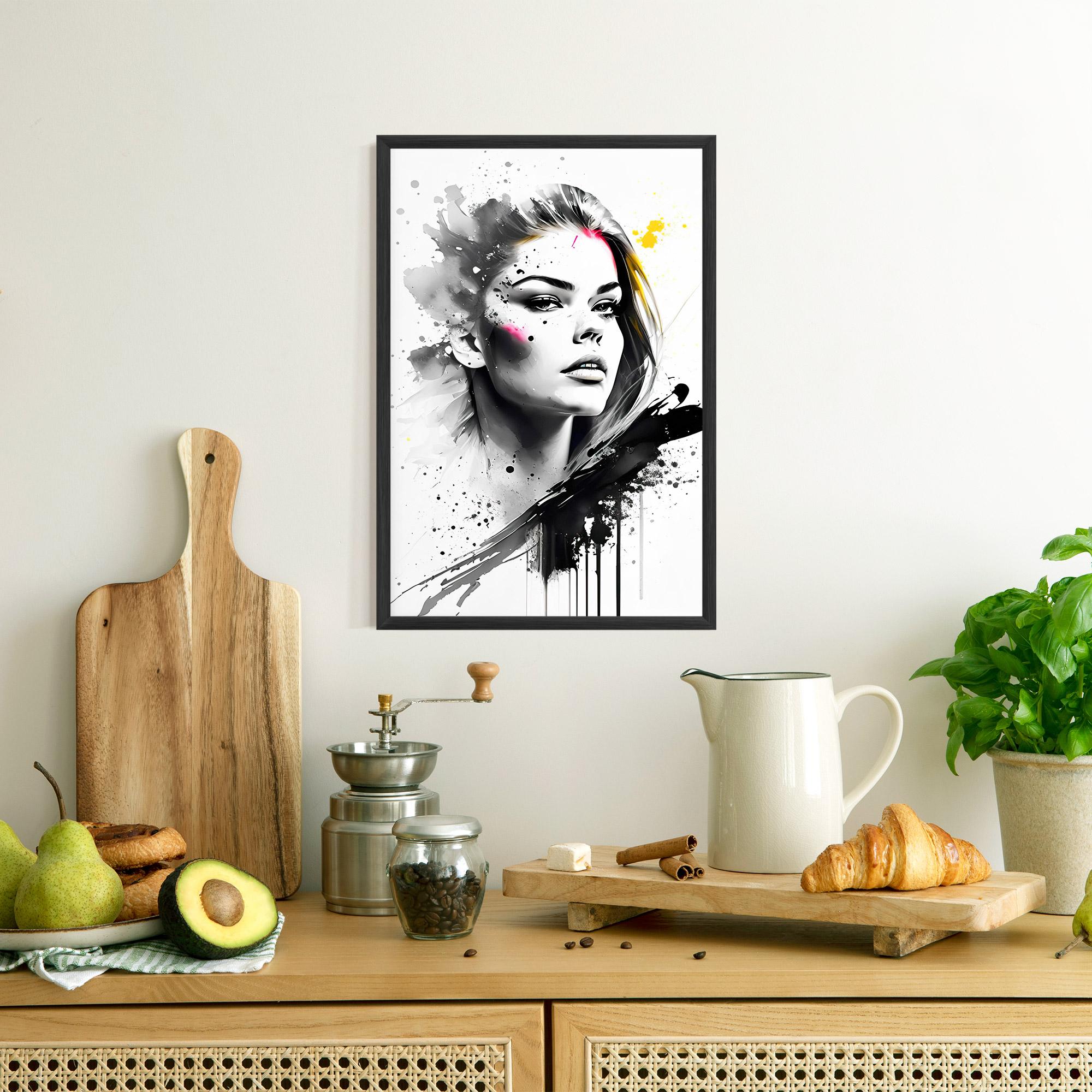 Poster Înrămat Ink Splash Portrait mockup 8