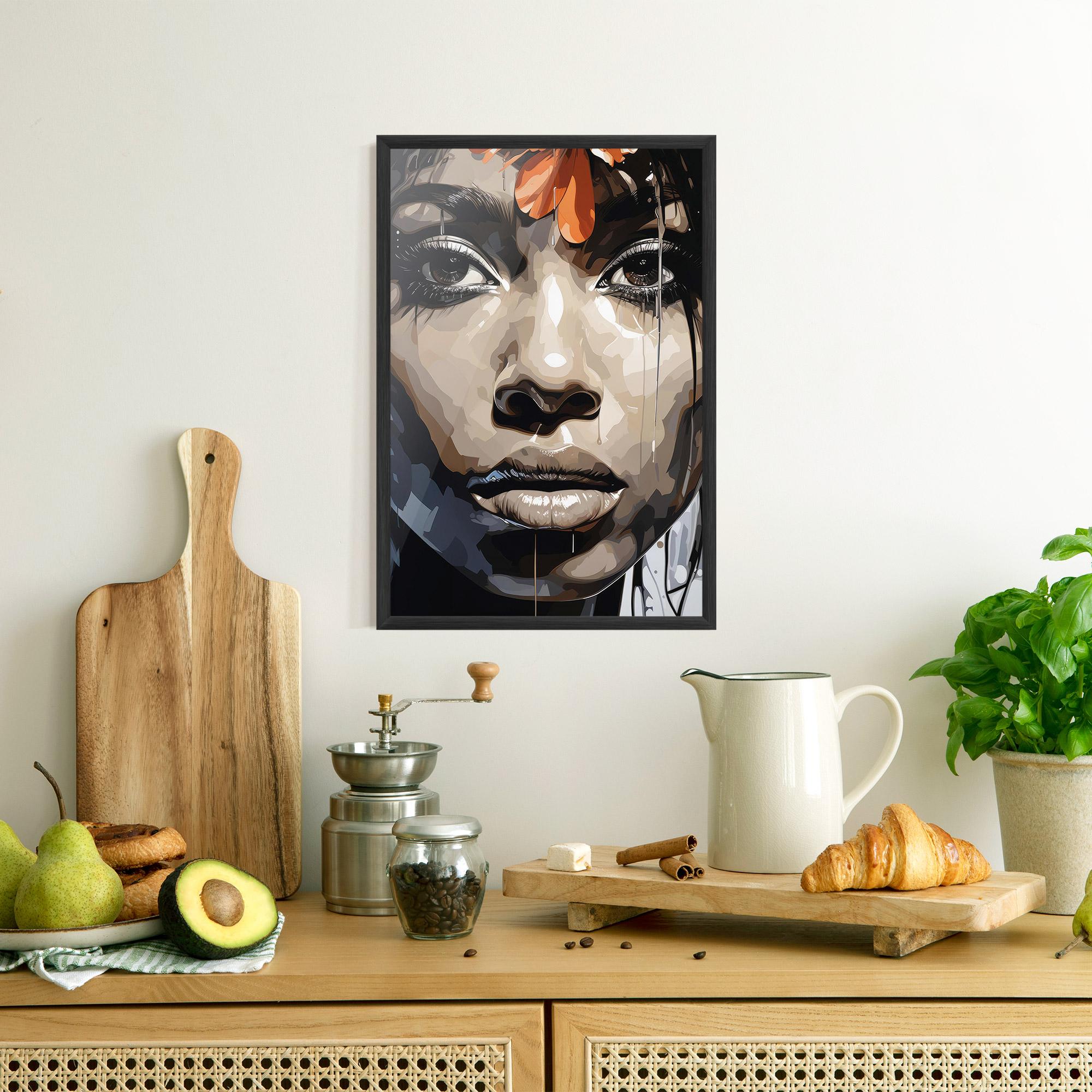 Poster Înrămat Pretty Girl Portrait mockup 8