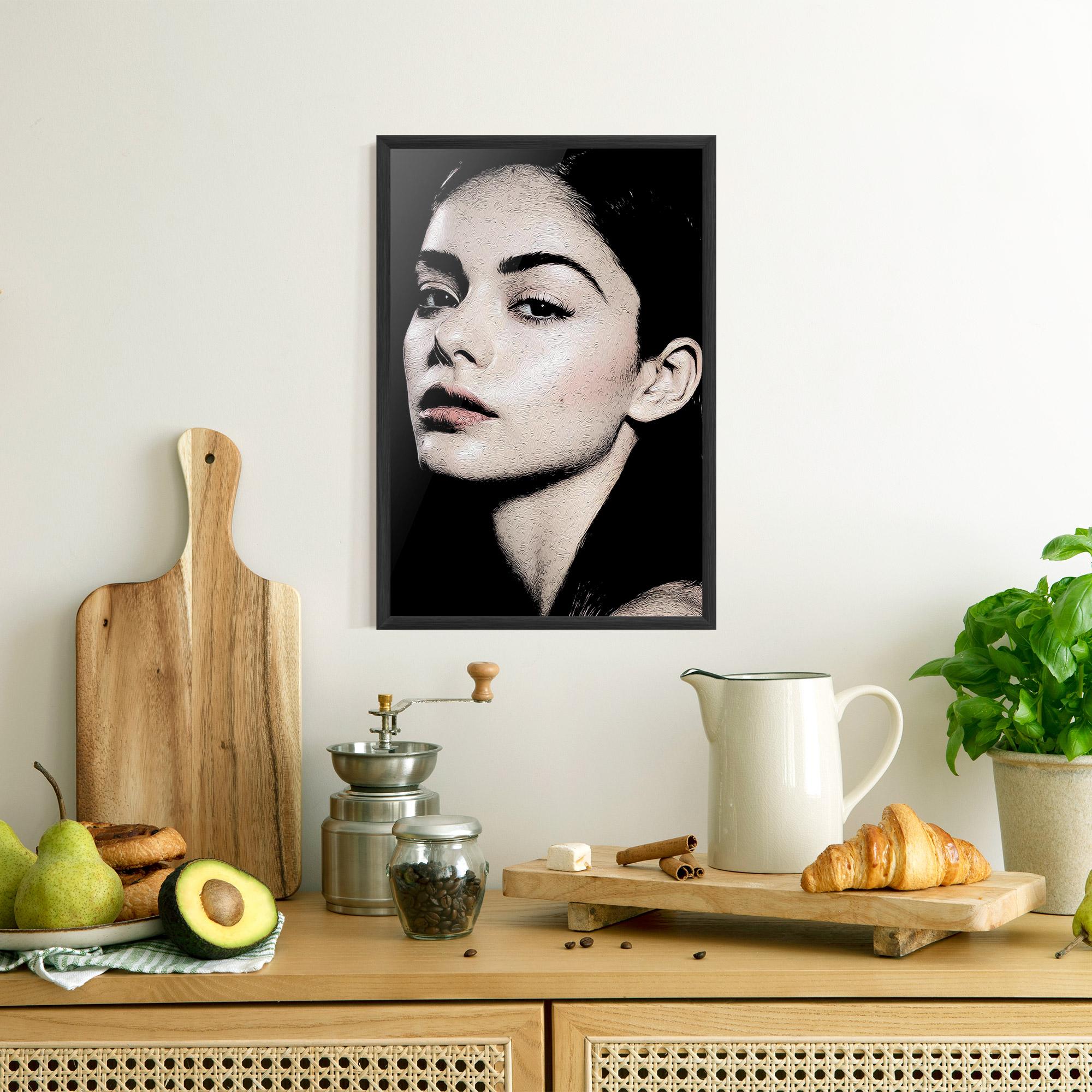 Poster Înrămat Pretty Portrait Girl mockup 8