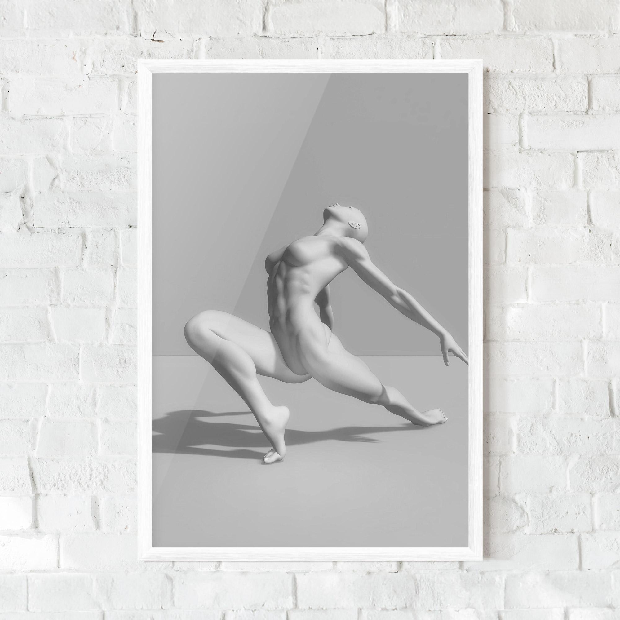 Poster Înrămat 3d Ballet Pose mockup 0