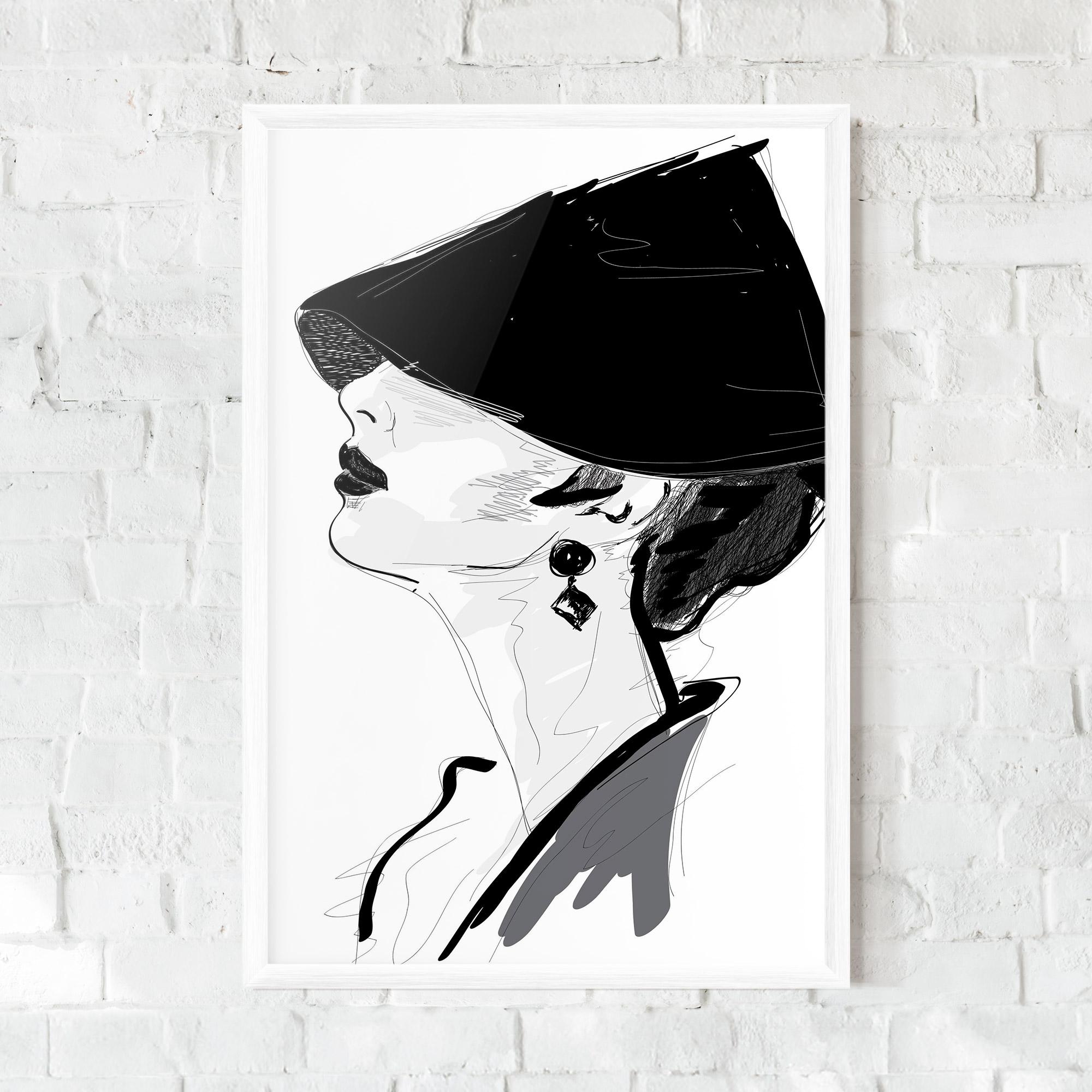 Poster Înrămat Asian Shilouette mockup 0