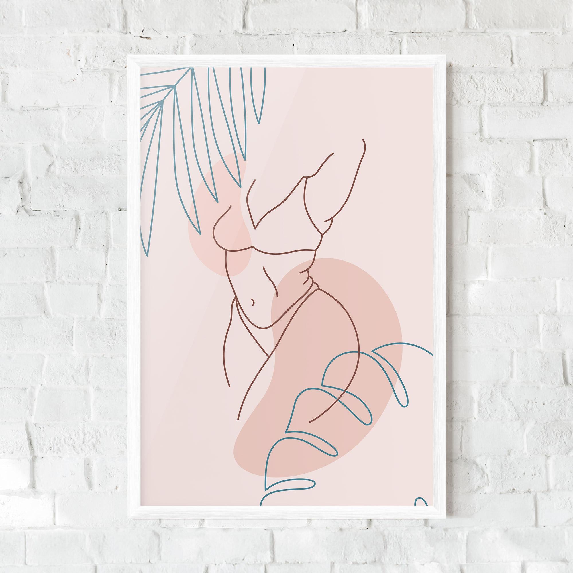 Poster Înrămat Body Line Leaf mockup 0