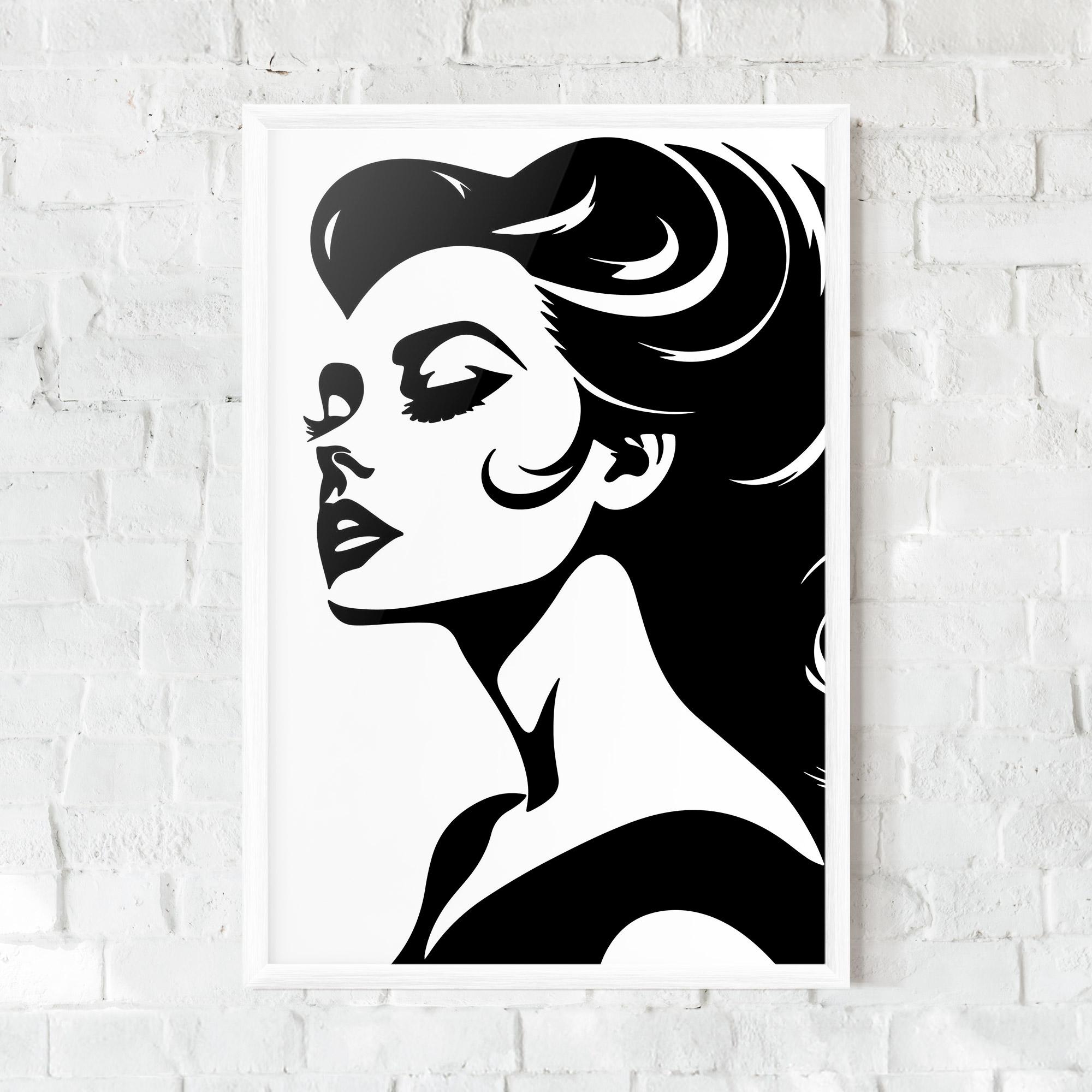 Poster Înrămat Eyeliner Shilouette mockup 0