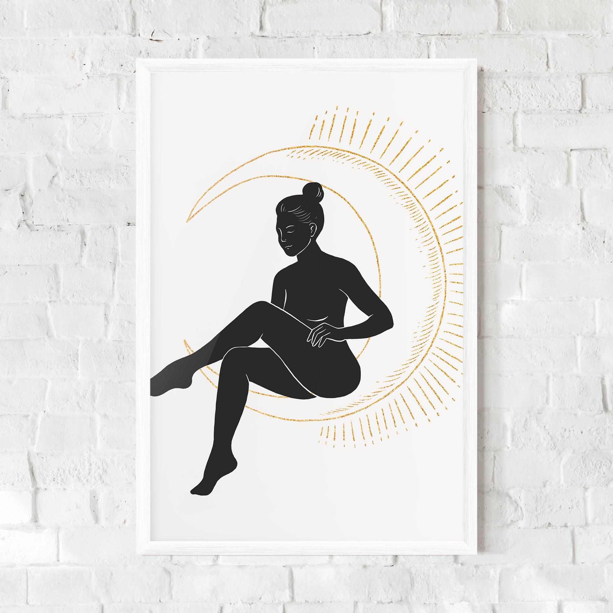 Poster Înrămat Sitting On The Moon mockup 0