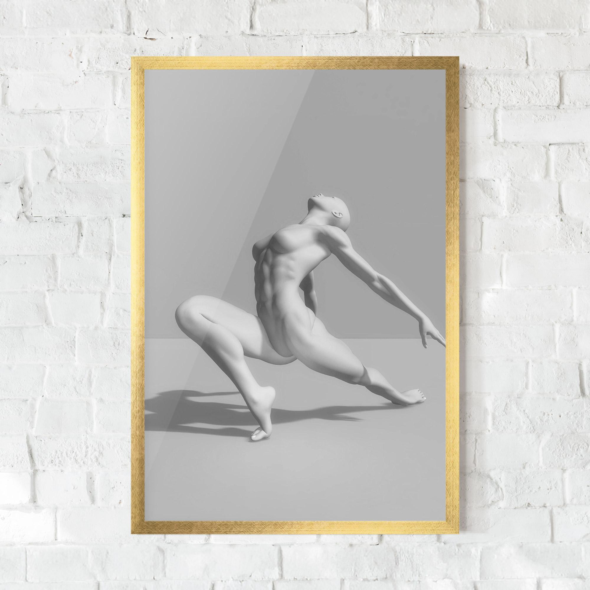Poster Înrămat 3d Ballet Pose mockup 0