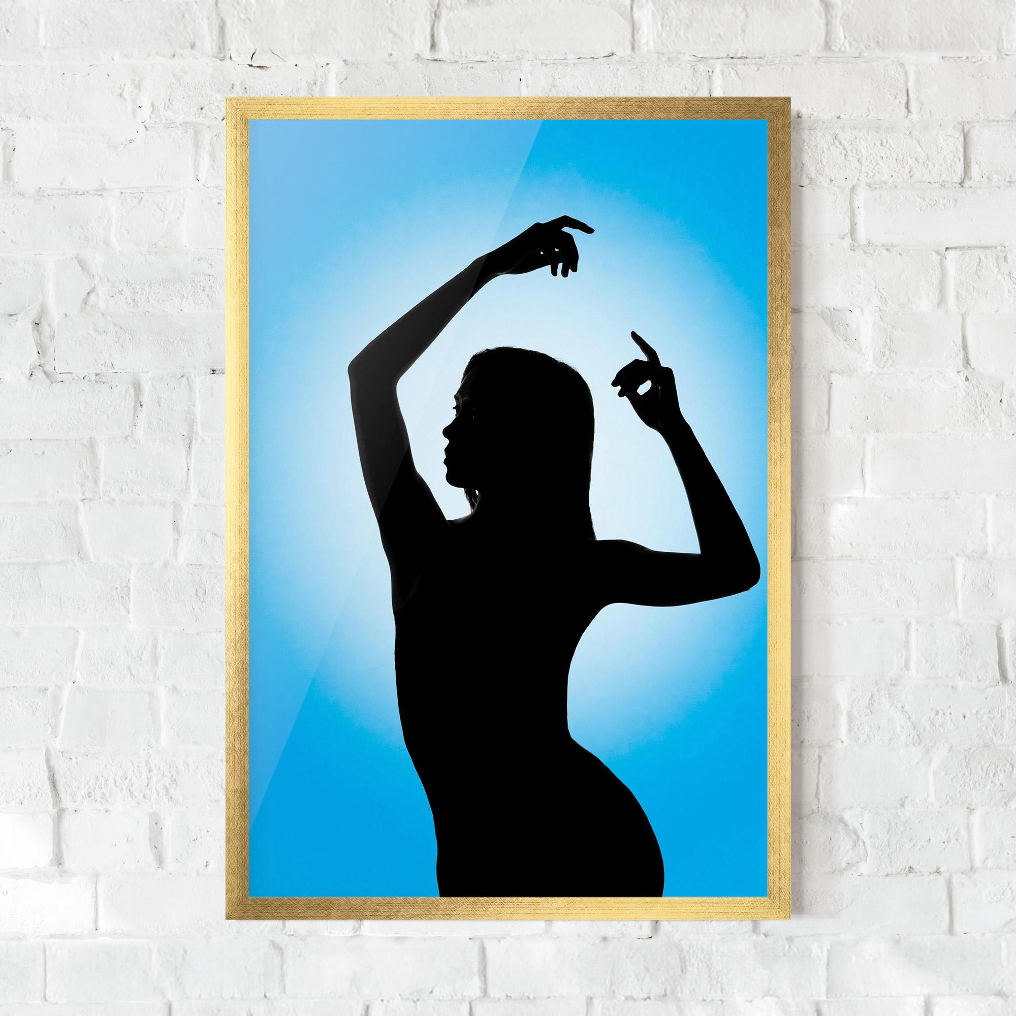 Poster Înrămat Blue Background mockup 0