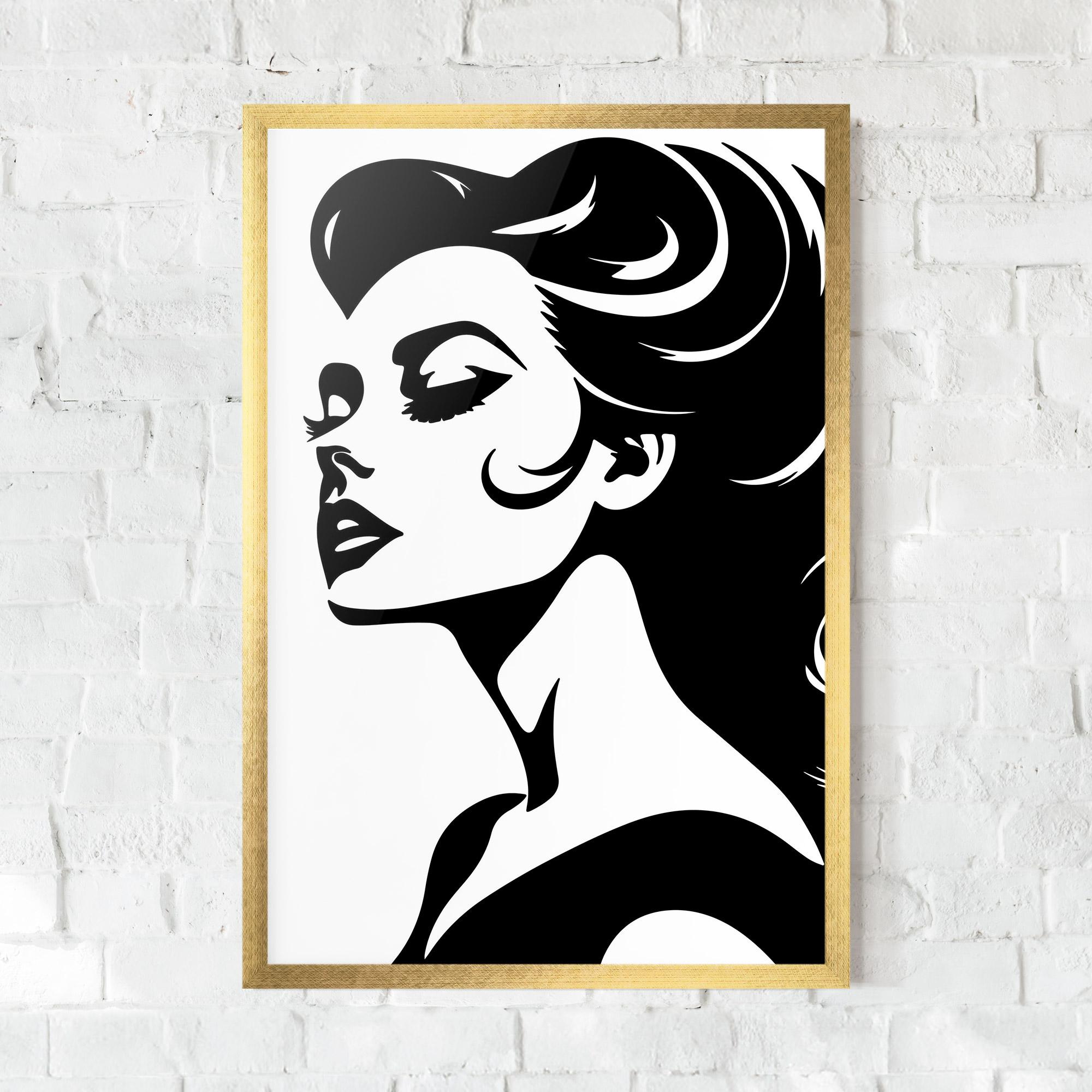 Poster Înrămat Eyeliner Shilouette mockup 0