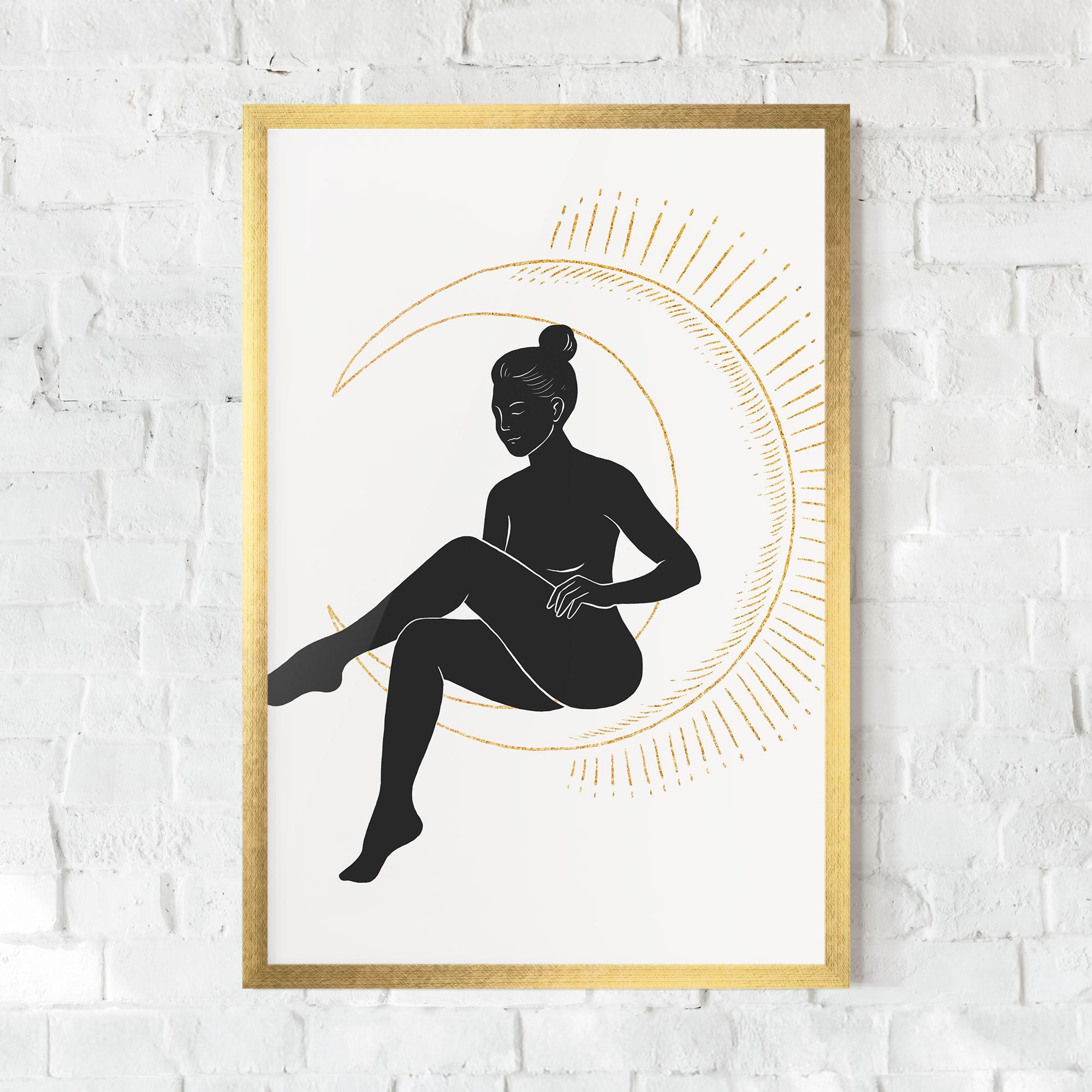 Poster Înrămat Sitting On The Moon mockup 0