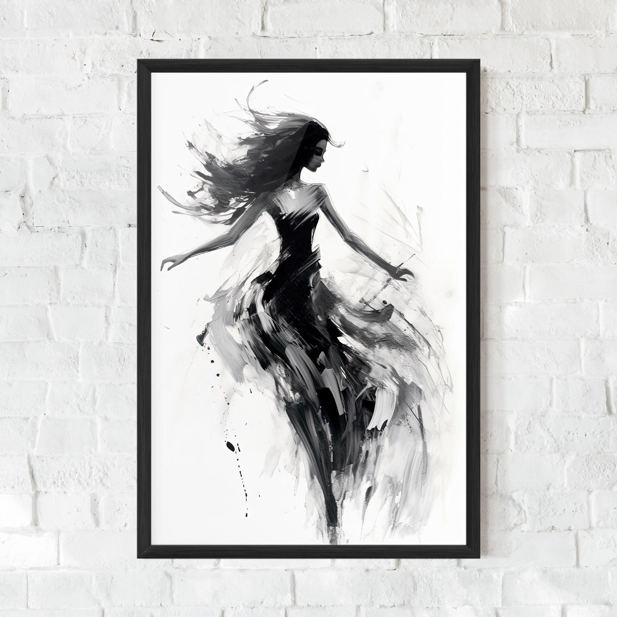 Poster Înrămat Black Ink Woman mockup 0