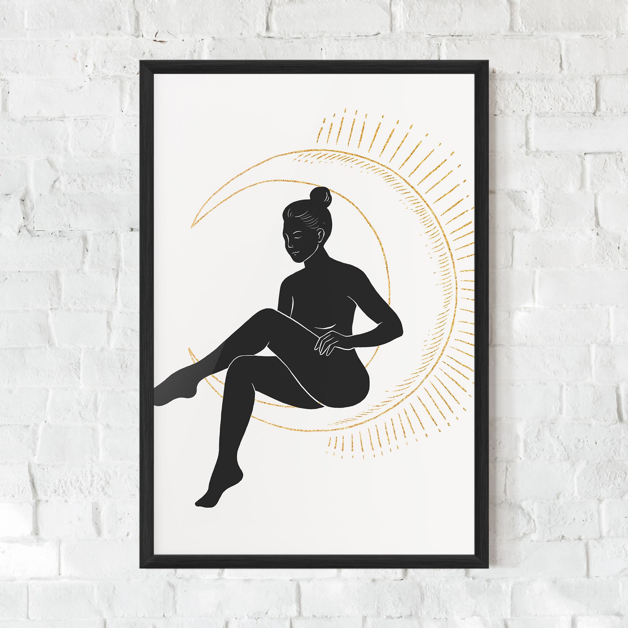 Poster Înrămat Sitting On The Moon mockup 0