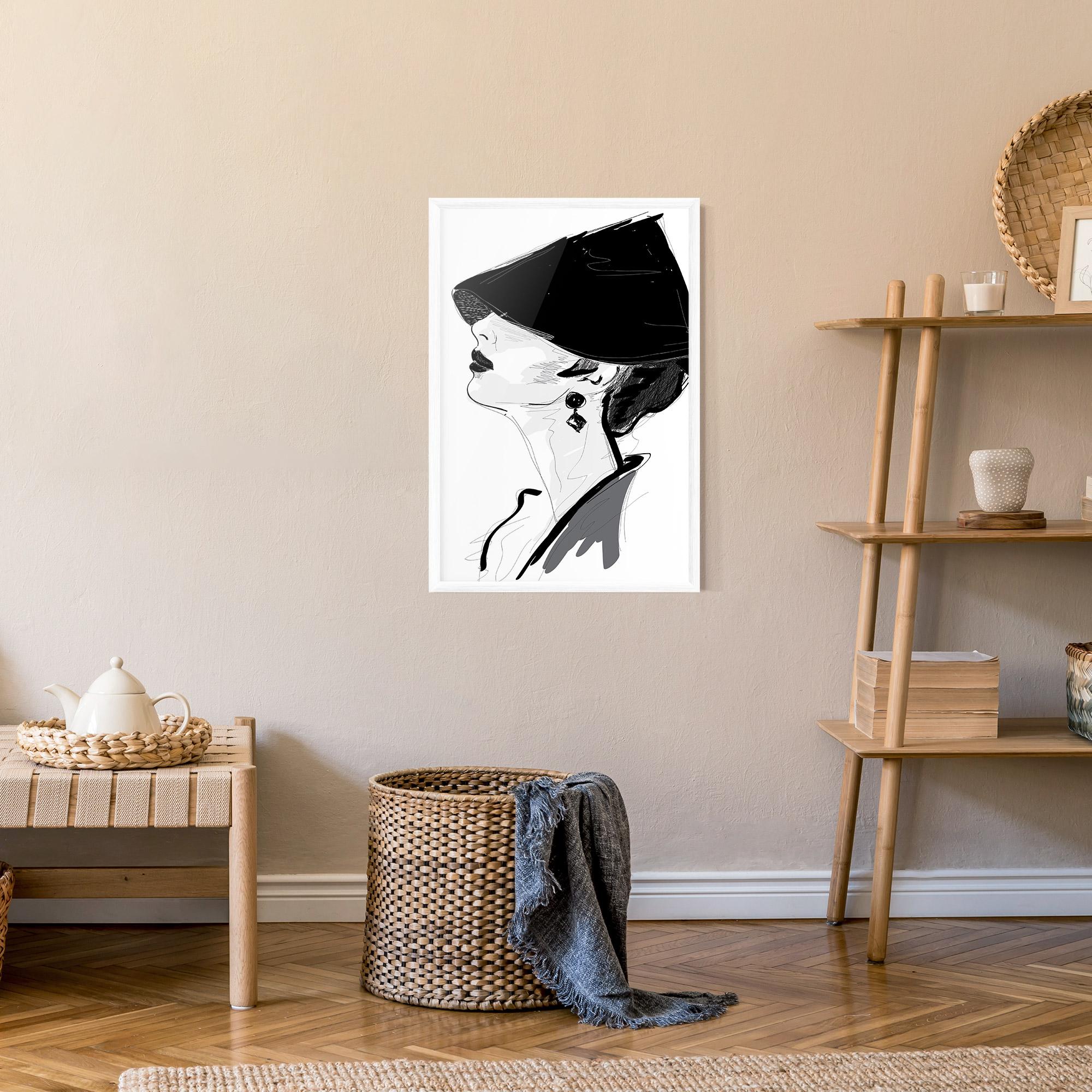 Poster Înrămat Asian Shilouette mockup 9