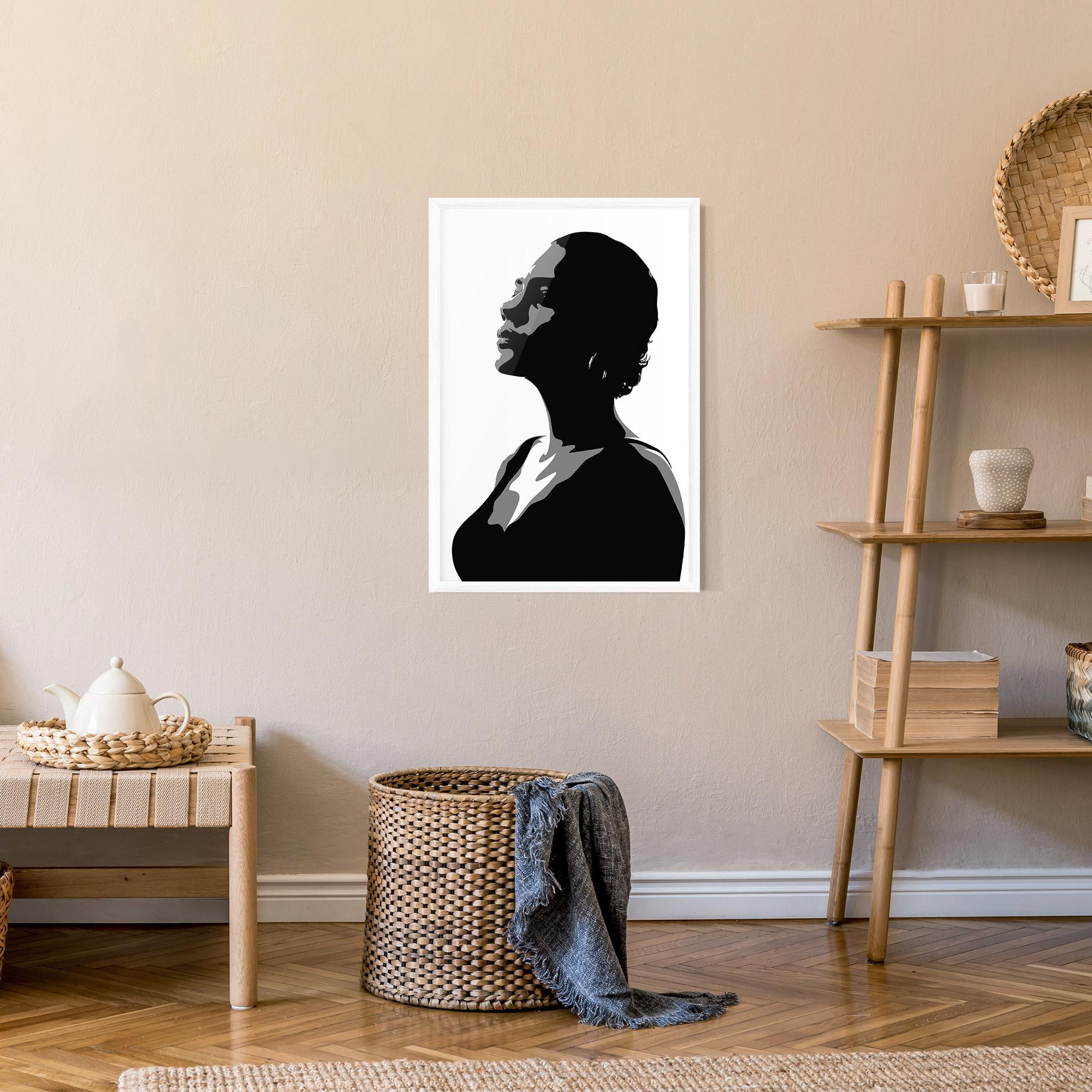 Poster Înrămat Black Woman Shilouette mockup 9