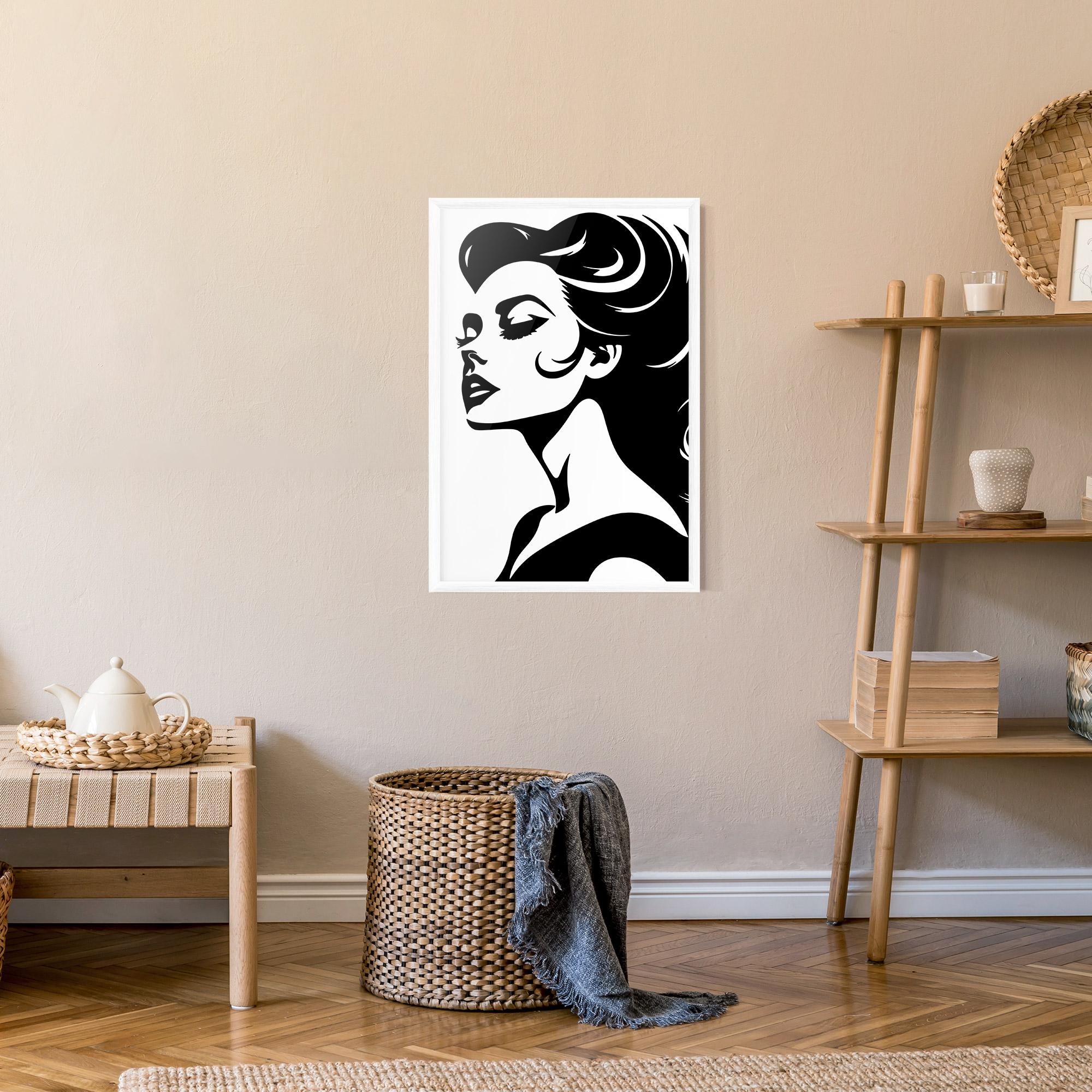 Poster Înrămat Eyeliner Shilouette mockup 9