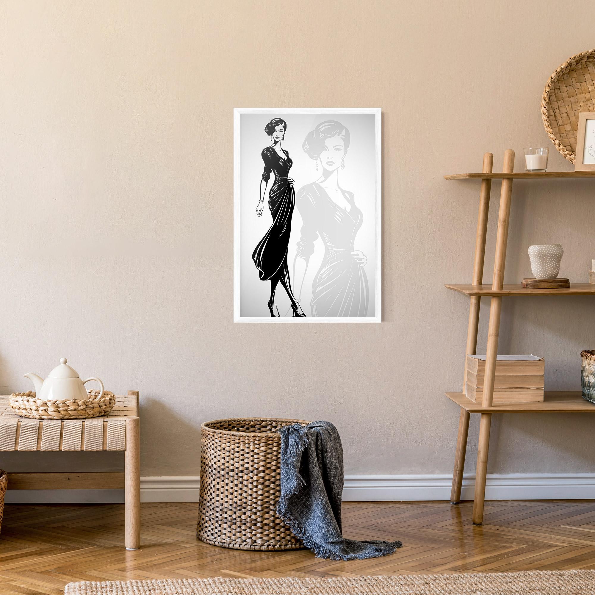 Poster Înrămat Lady Shilouette mockup 9
