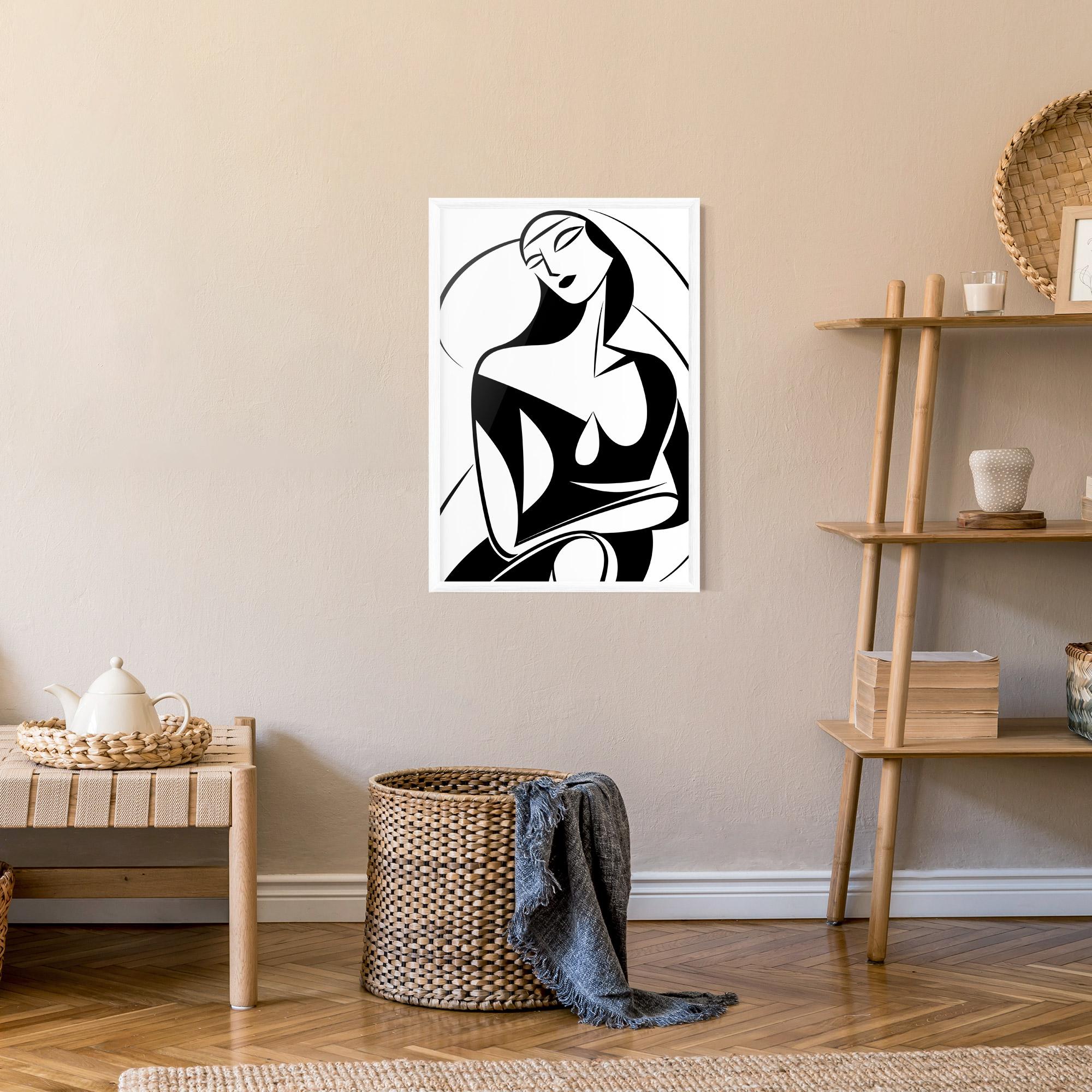 Poster Înrămat Pretty Woman Shilouette mockup 9