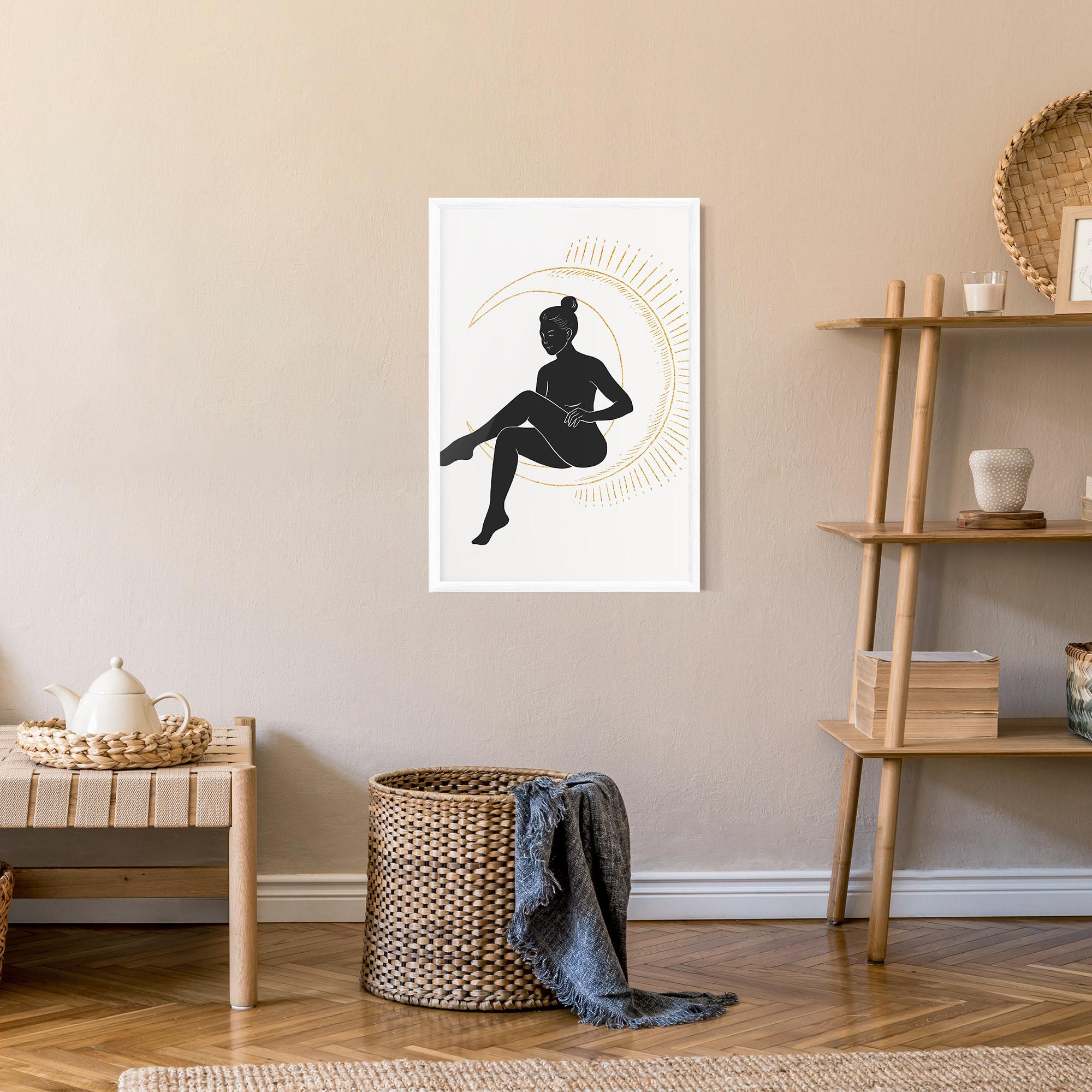 Poster Înrămat Sitting On The Moon mockup 9