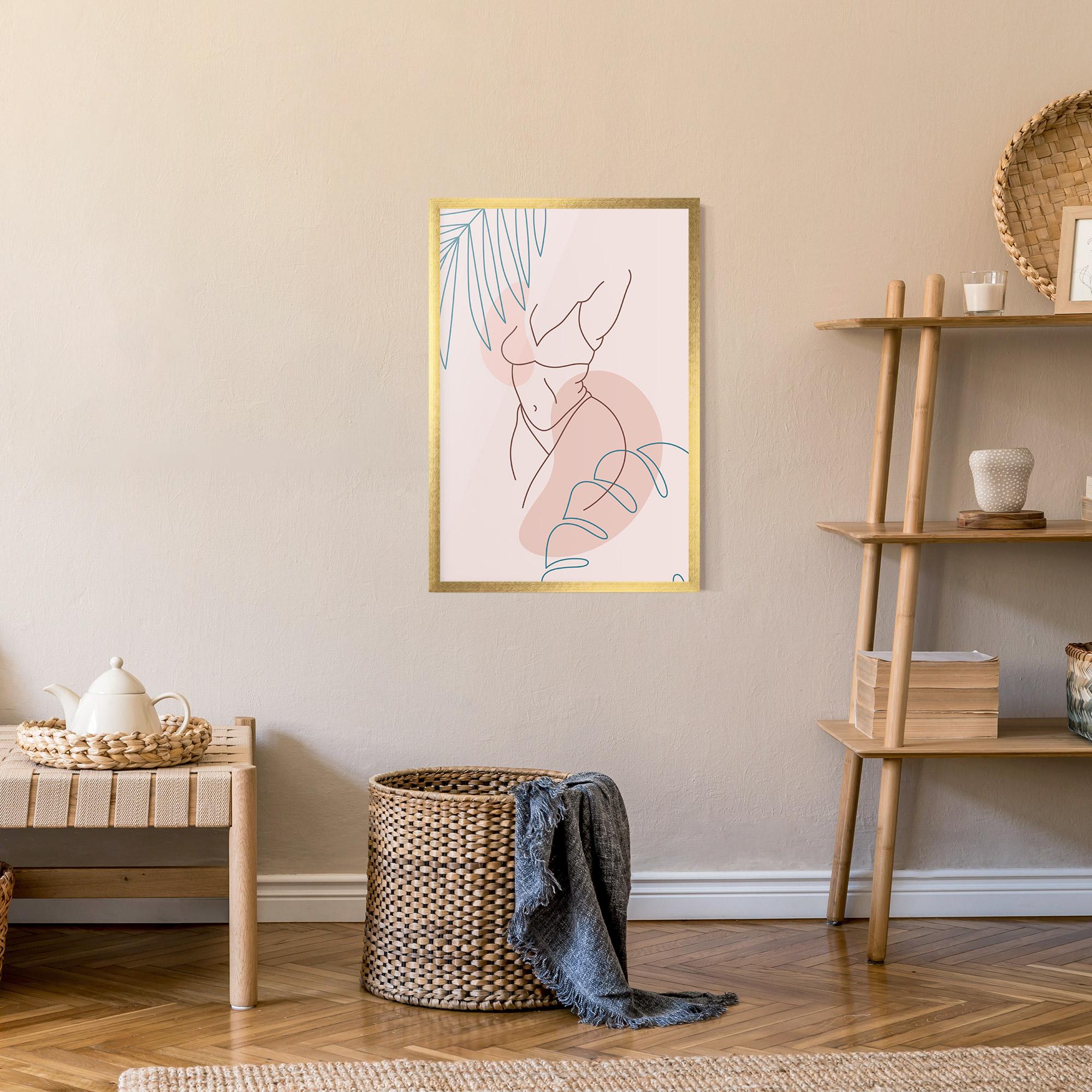 Poster Înrămat Body Line Leaf mockup 9