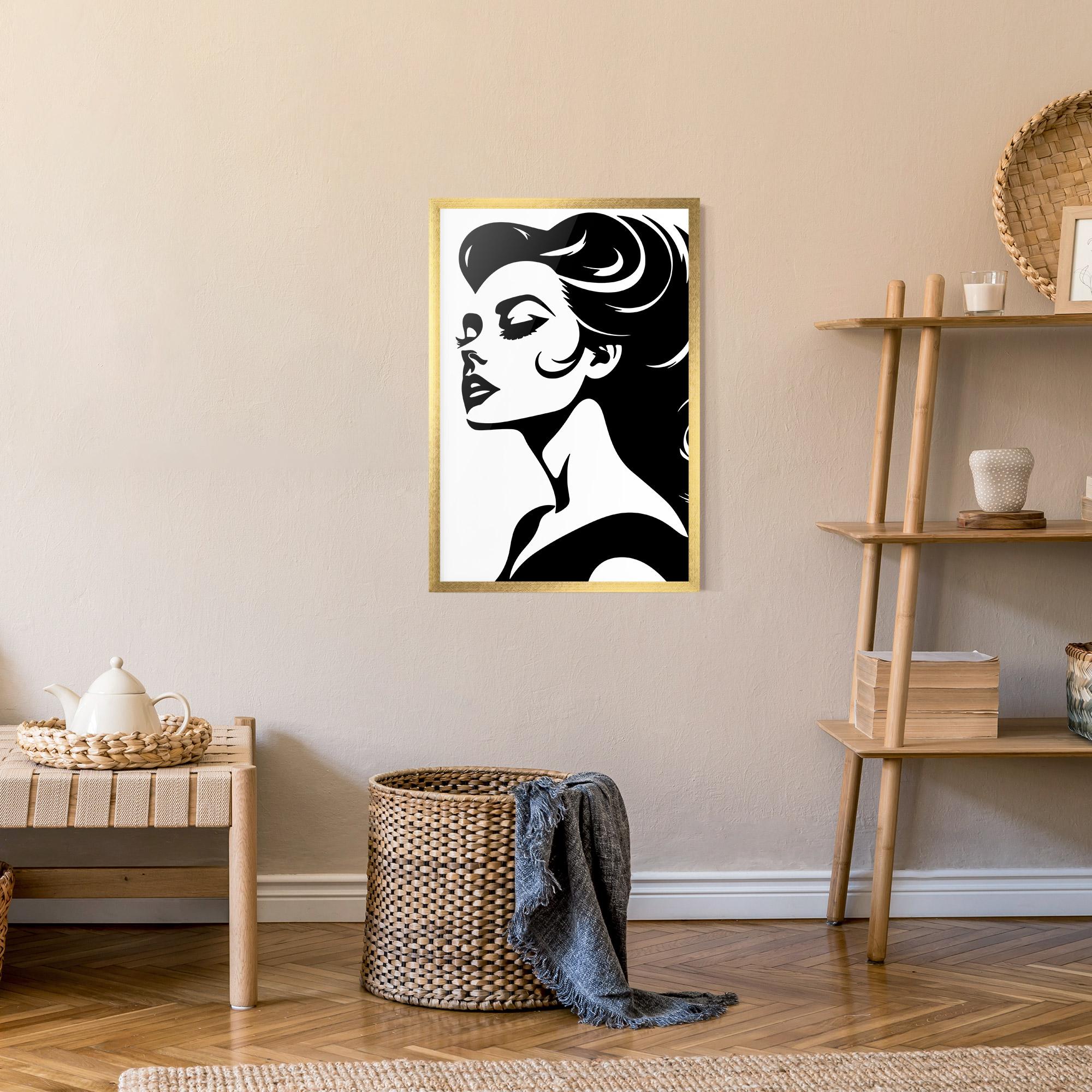 Poster Înrămat Eyeliner Shilouette mockup 9