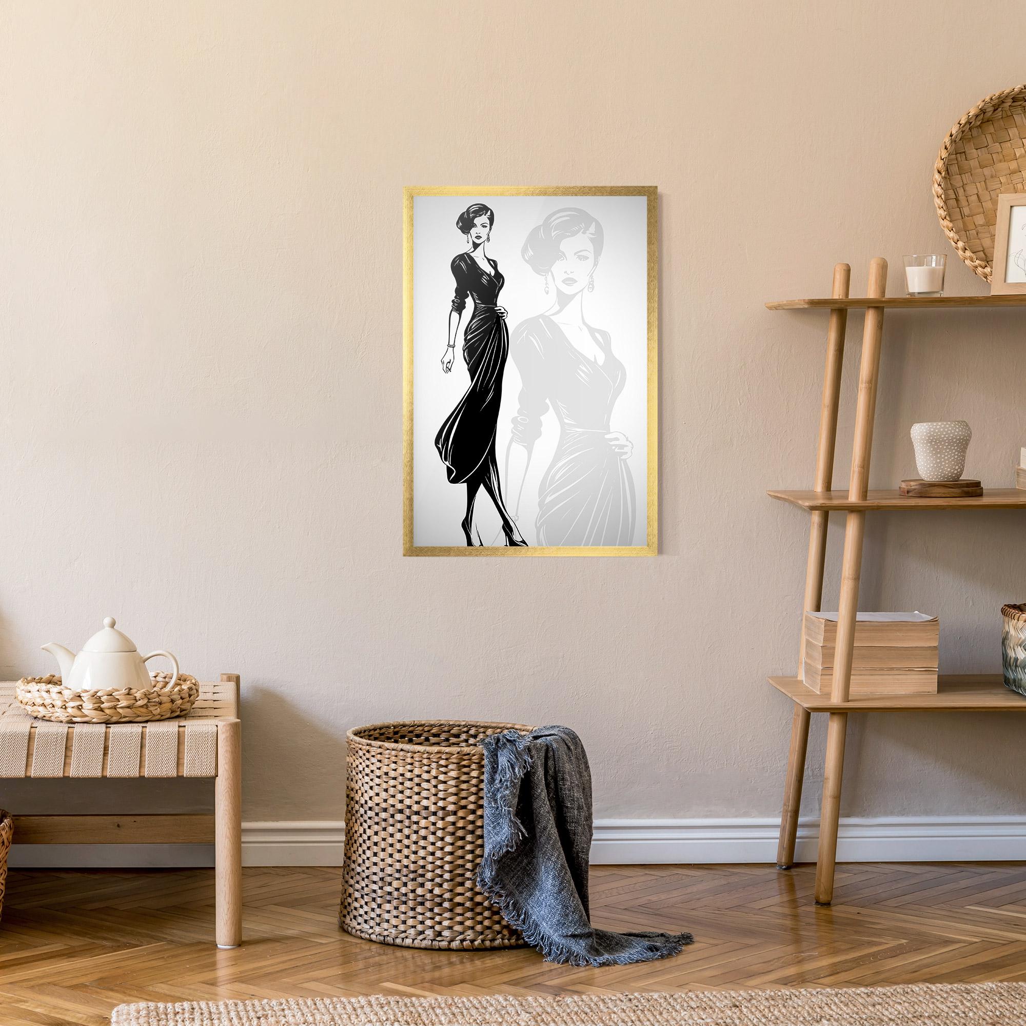 Poster Înrămat Lady Shilouette mockup 9