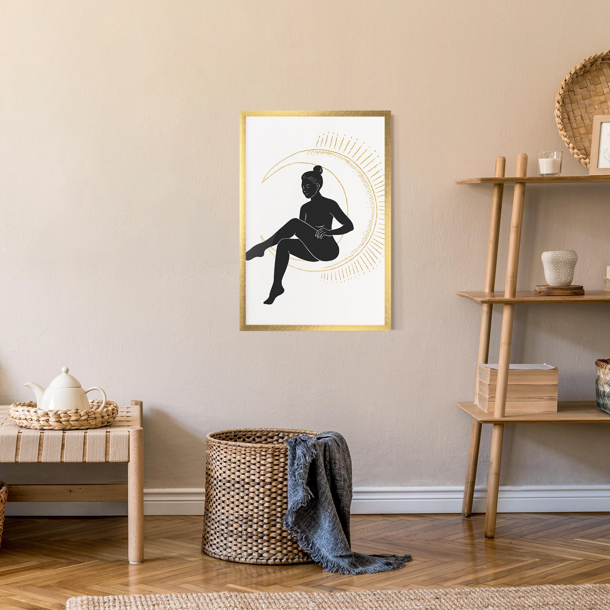 Poster Înrămat Sitting On The Moon mockup 9