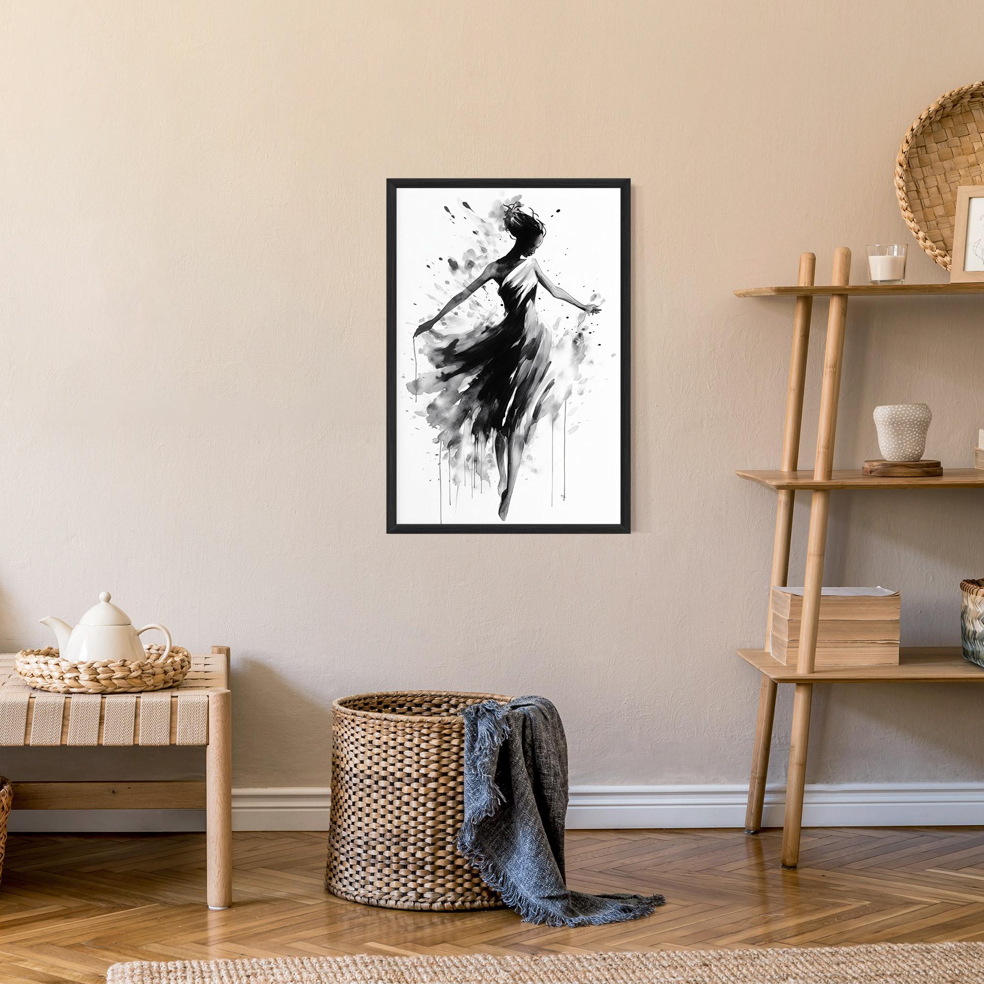 Poster Înrămat Beautiful Dancing Woman mockup 9