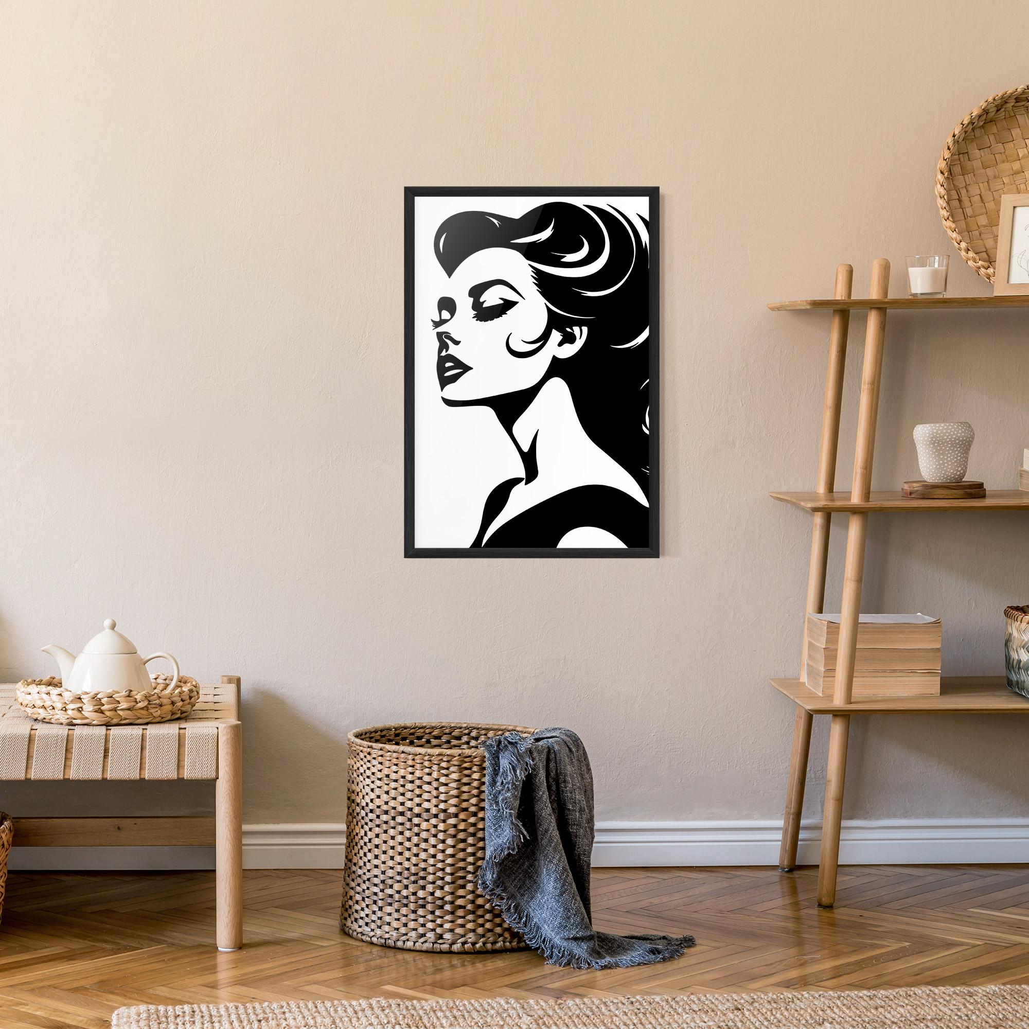 Poster Înrămat Eyeliner Shilouette mockup 9