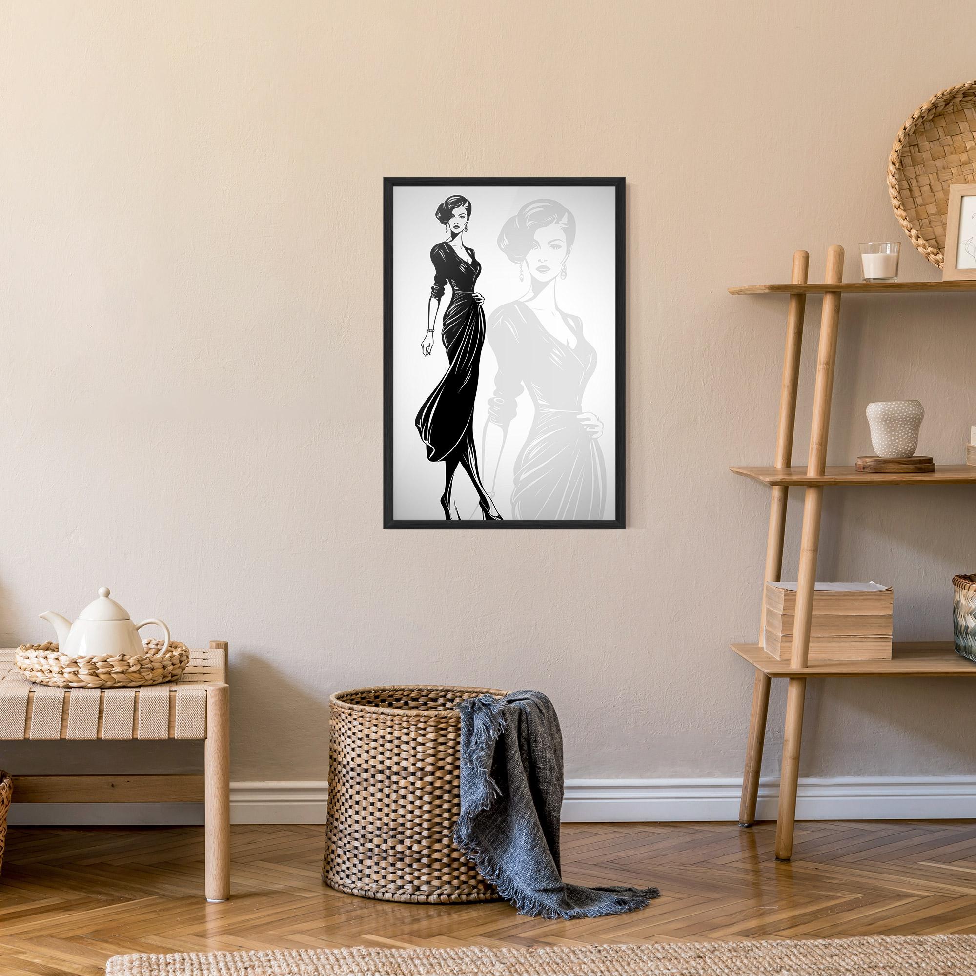 Poster Înrămat Lady Shilouette mockup 9