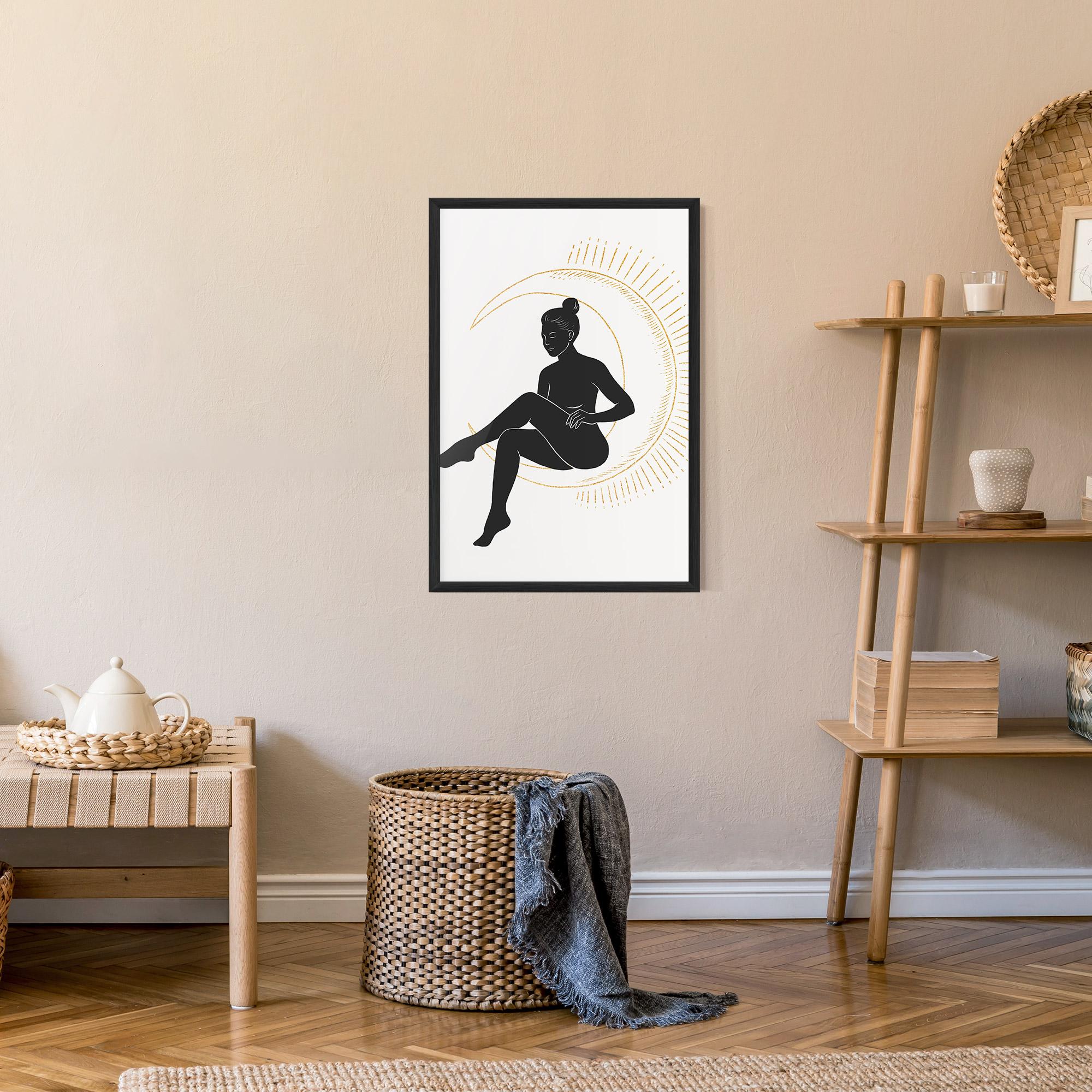 Poster Înrămat Sitting On The Moon mockup 9