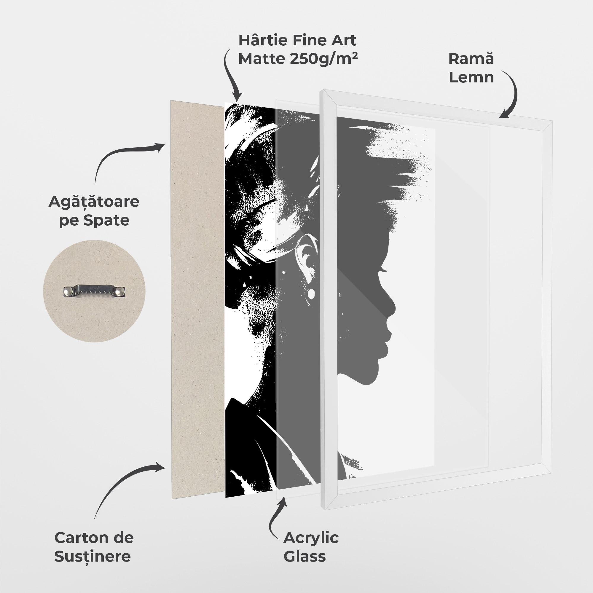 Poster Înrămat Black Silhouette mockup 1